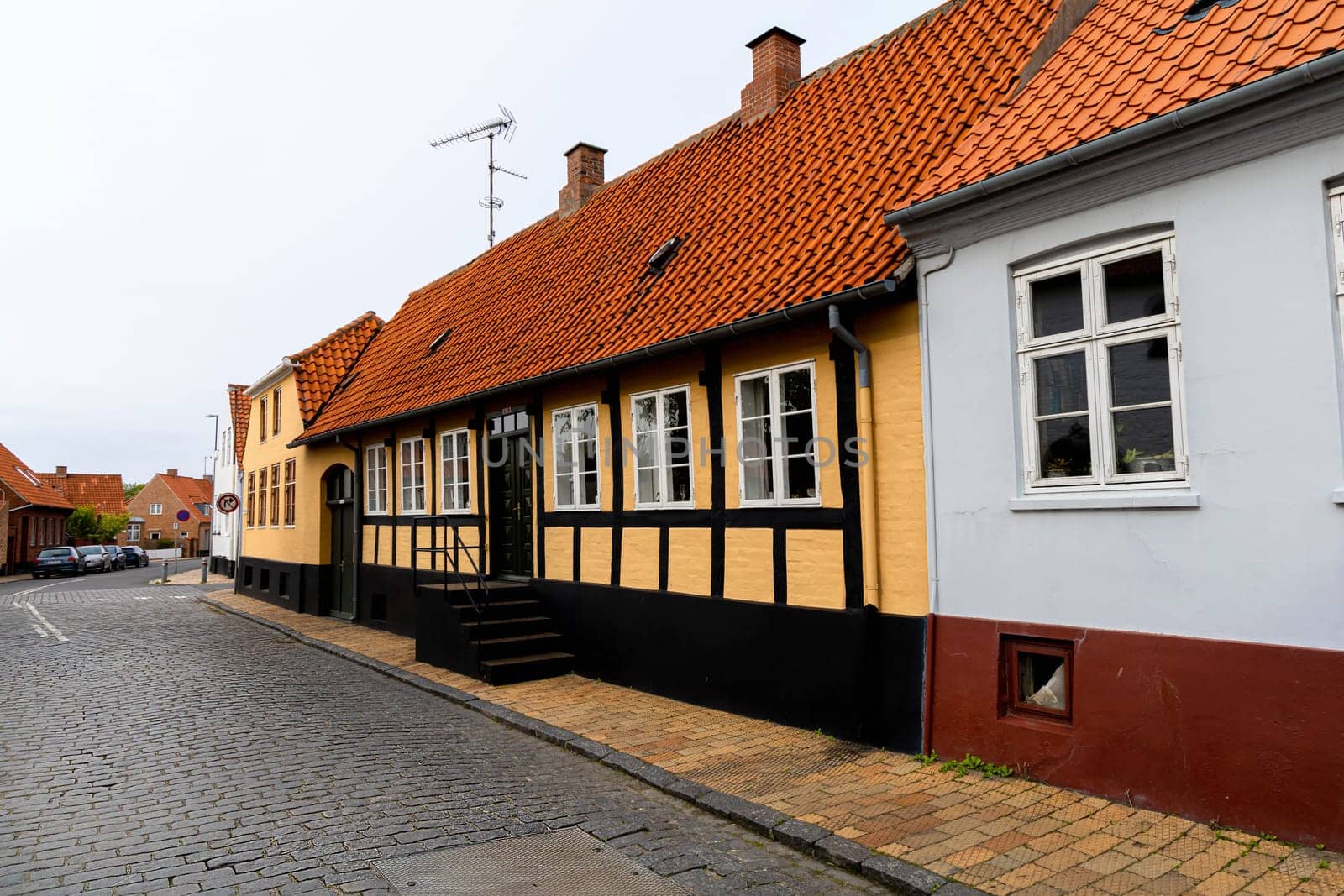 Ancient street of the city of Ronne, Bornholm Island, Denmark - May 28, 2024