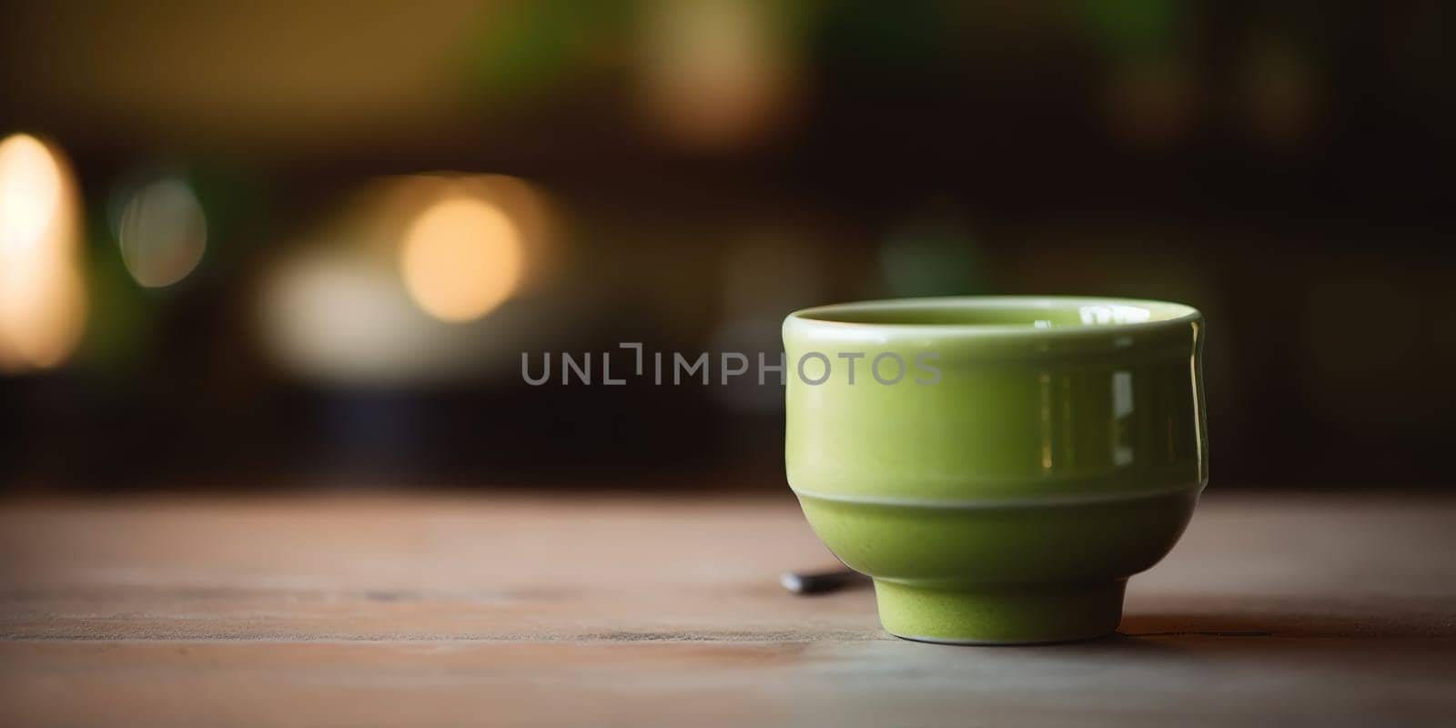 Matcha green tea in a cup by GekaSkr