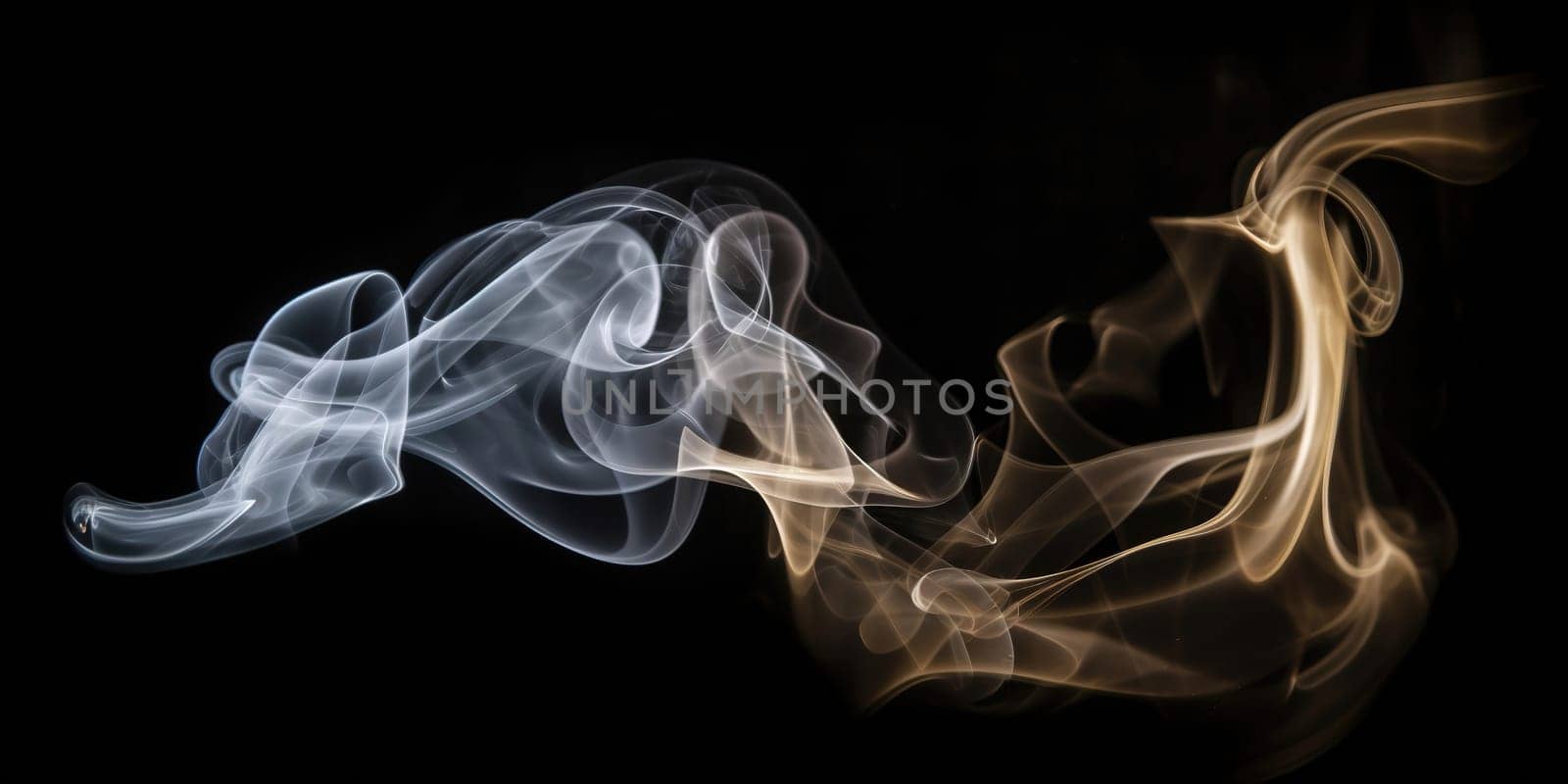 pattern of textured smoke on a black background by GekaSkr