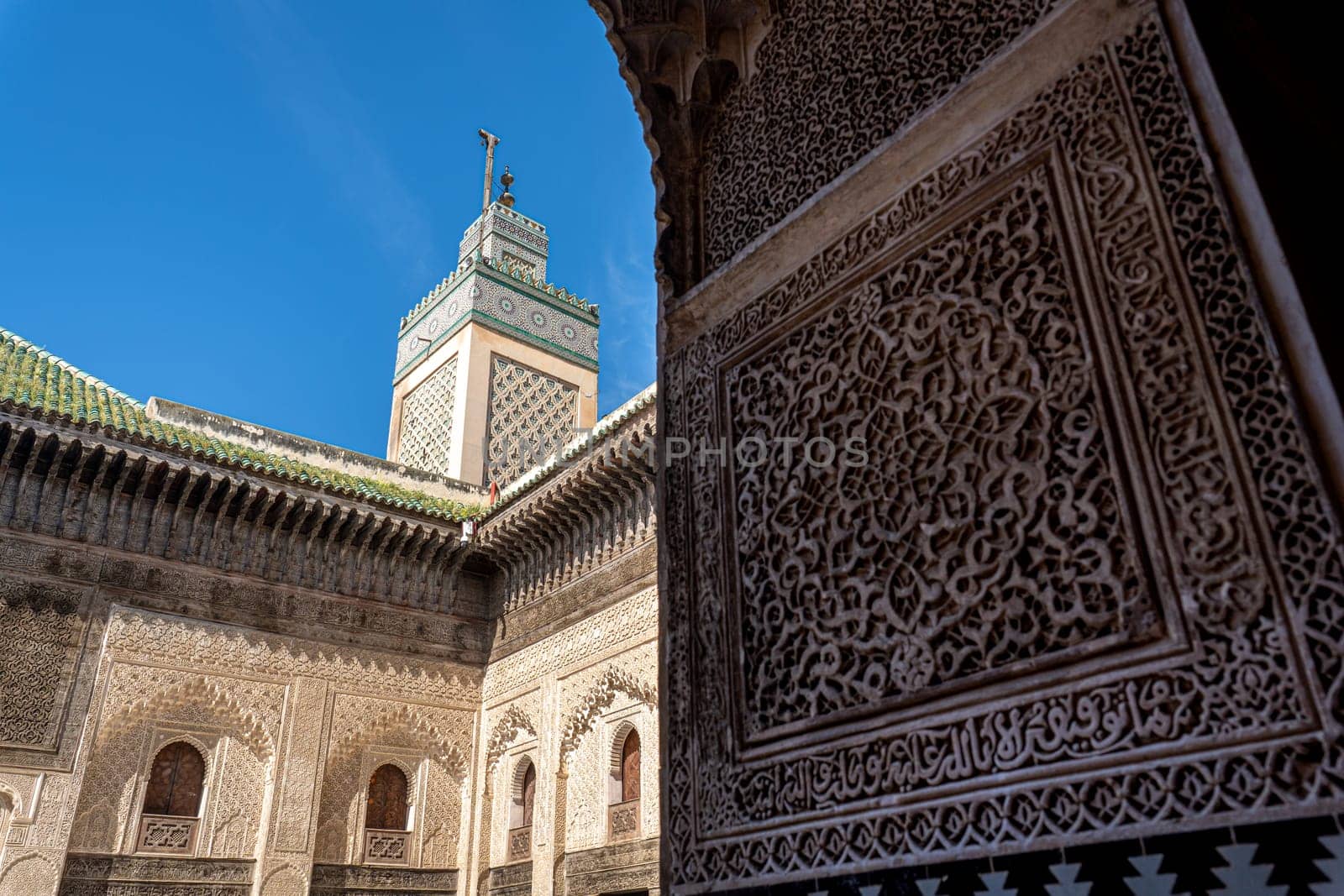 Bou Inania Madrasa in Fez by day by LopezPastor