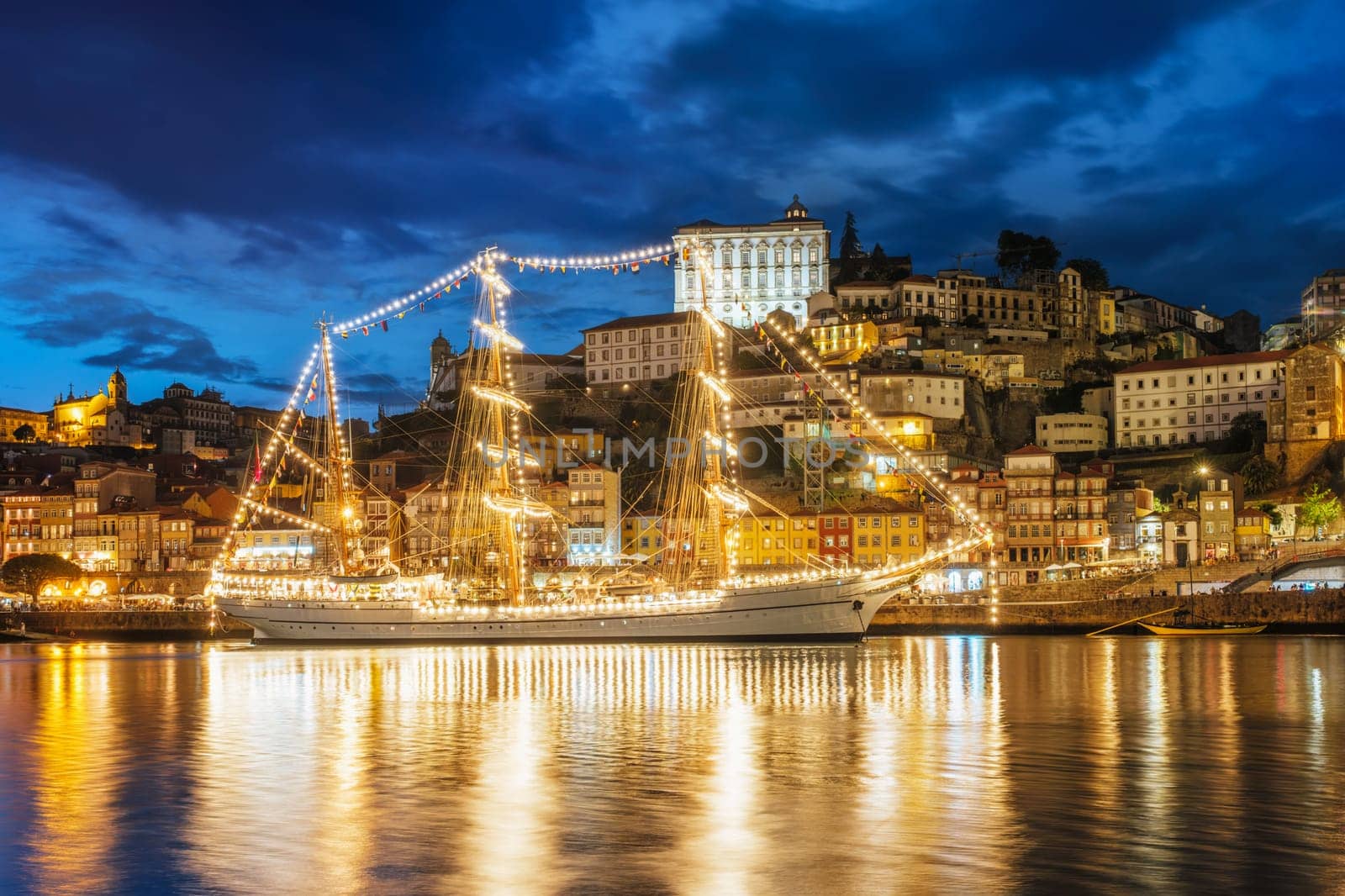 View of Porto city over Douro river. Porto, Vila Nova de Gaia, Portugal by dimol