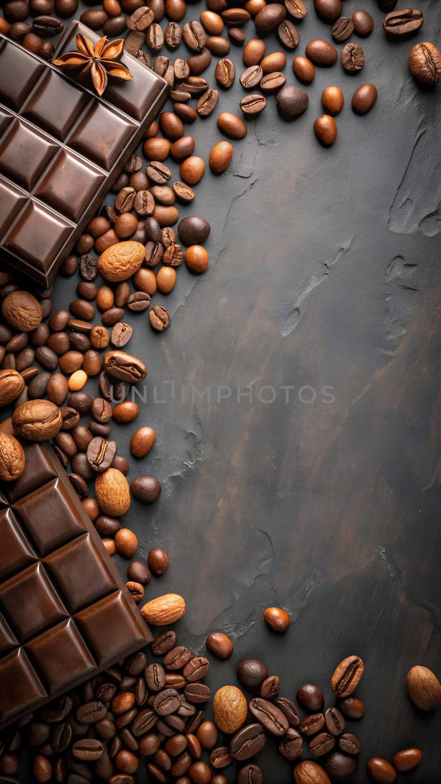 Vertical top view photo for brouchure for chocolate day promotionof . by VeroDibe