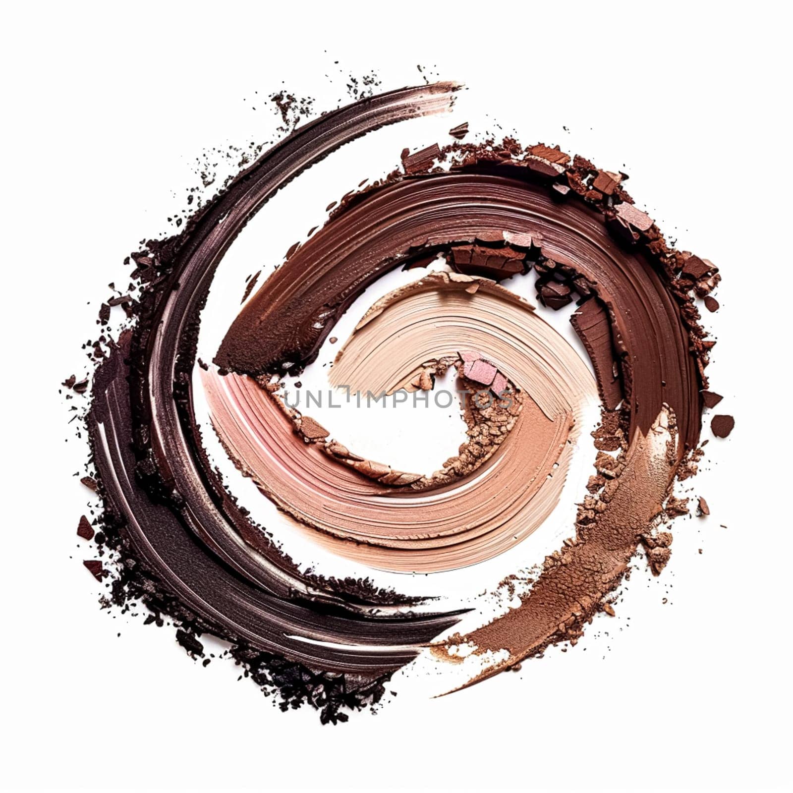 Beauty product and cosmetics texture as circle shape design, makeup blush eyeshadow powder as abstract luxury cosmetic background art