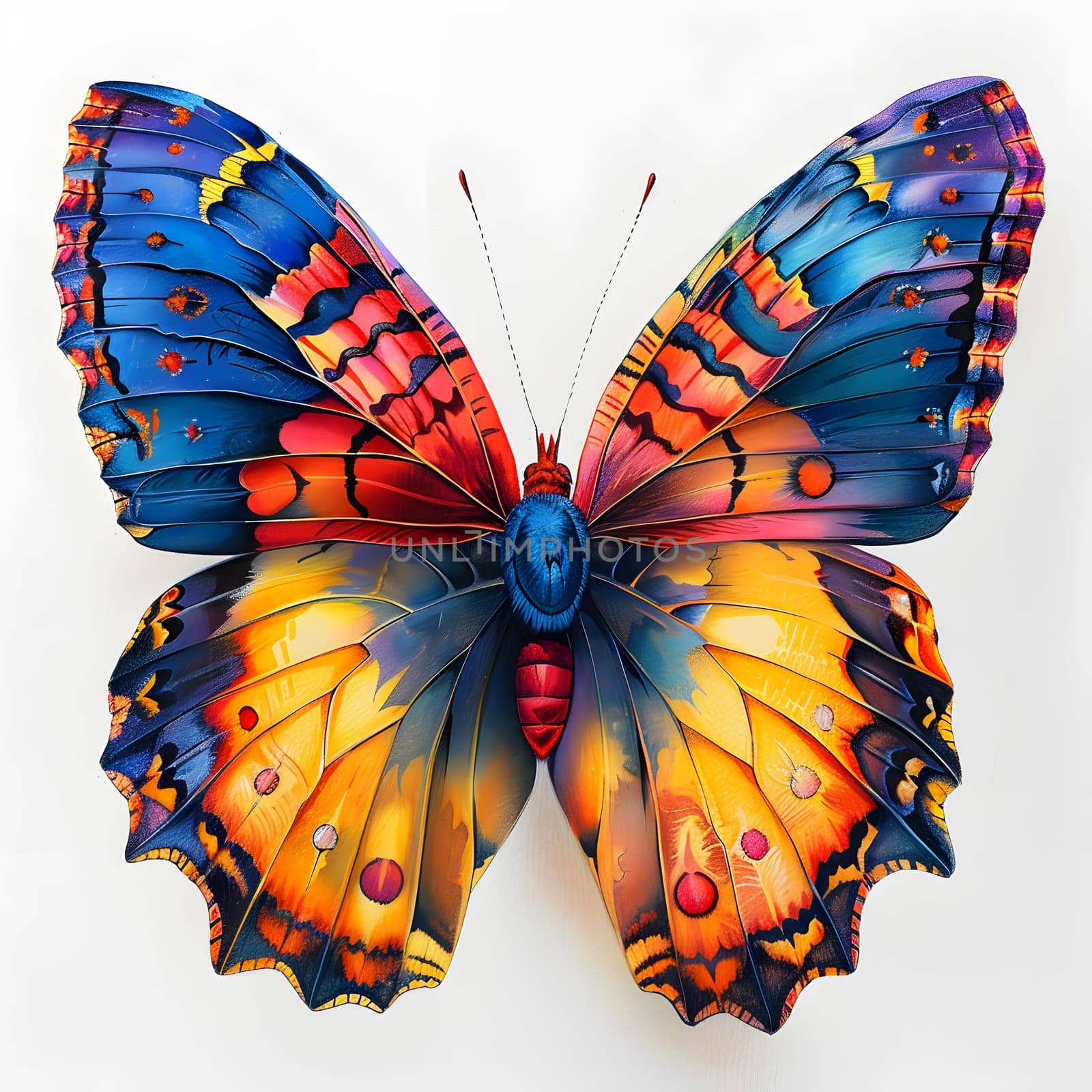 A colorful butterfly, possibly a viceroy, perches elegantly on a white surface by Nadtochiy