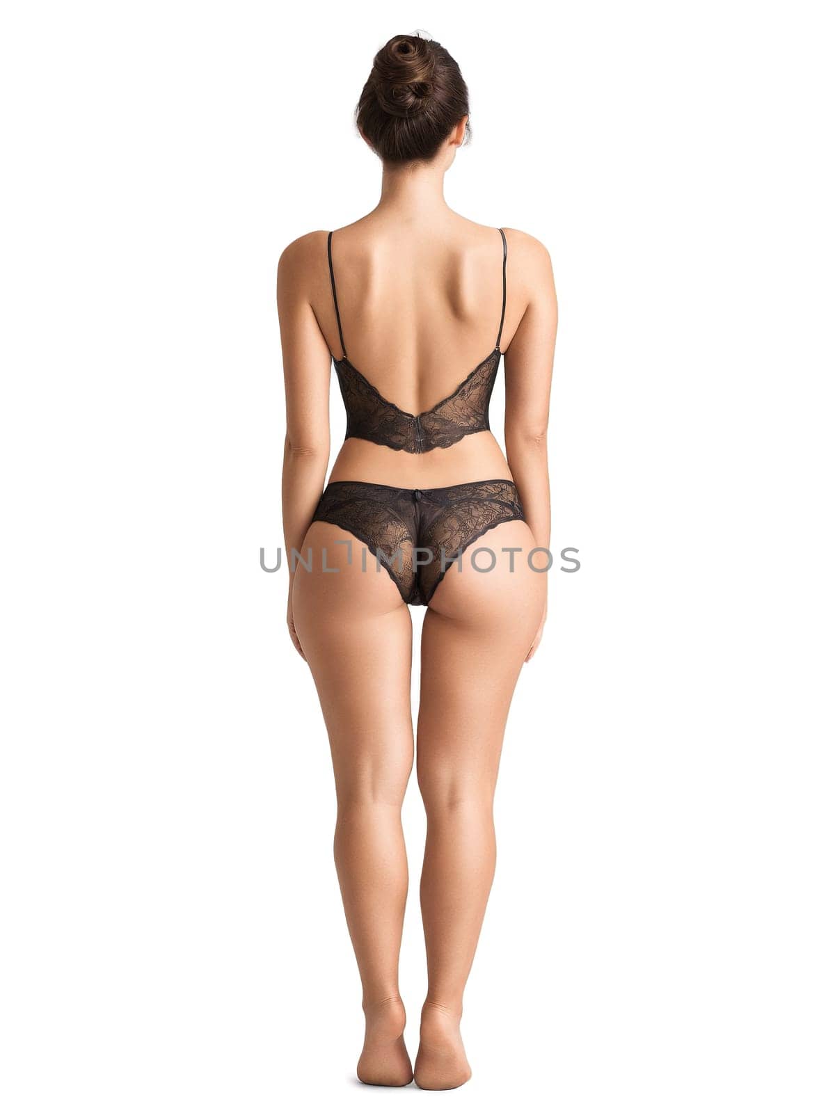 Contemporary Chic Showcase a modern twist on lingerie with a woman s back adorned.