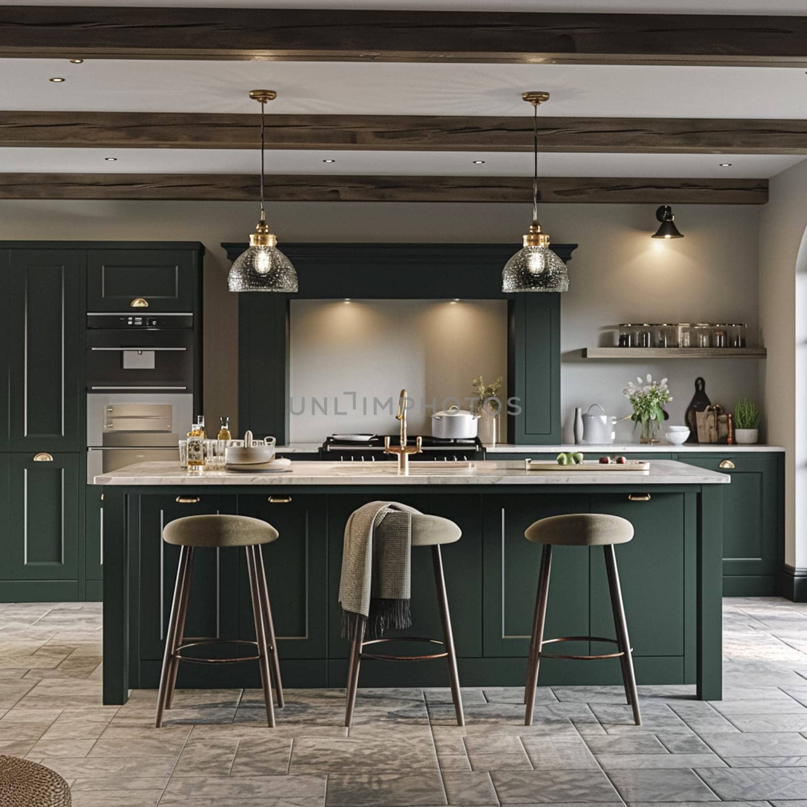 Bespoke kitchen design, country house and cottage interior design, English countryside style renovation and home decor idea