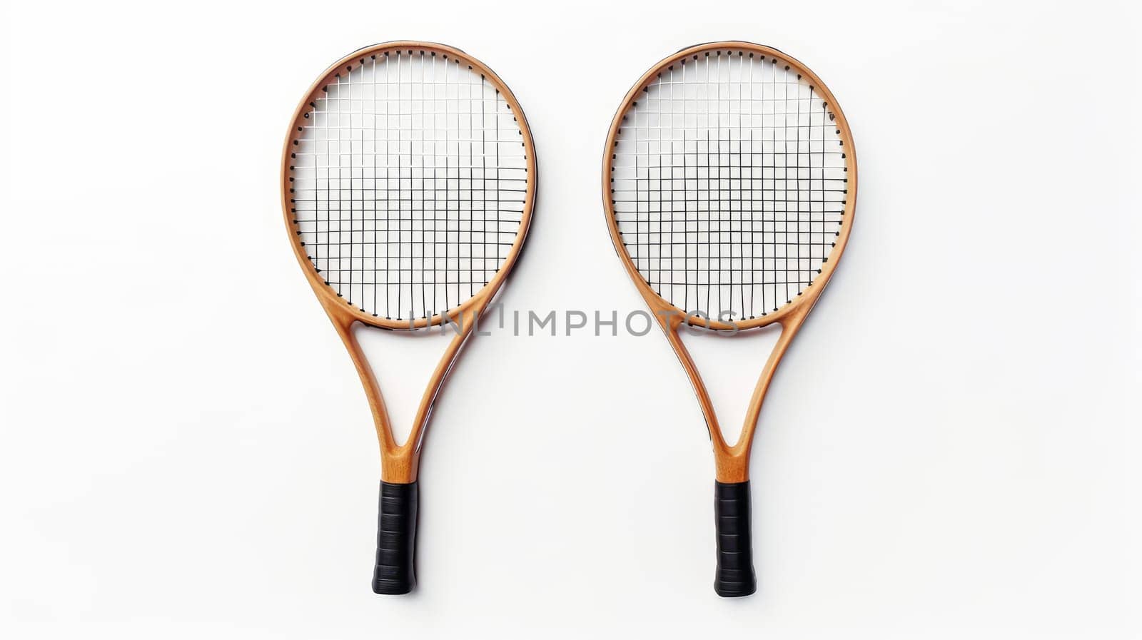 Tennis rackets and ball on white background. Playing sports, healthy lifestyle, physical activity, training, active lifestyle, competition, Preparation for big sports.