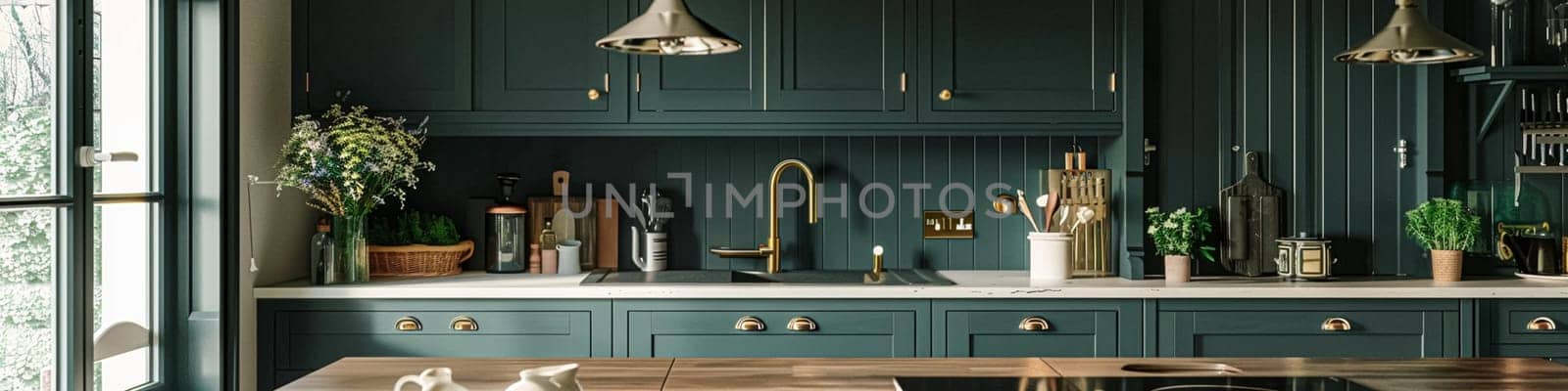 Bespoke kitchen design, country house and cottage interior design, English countryside style renovation and home decor idea by Anneleven