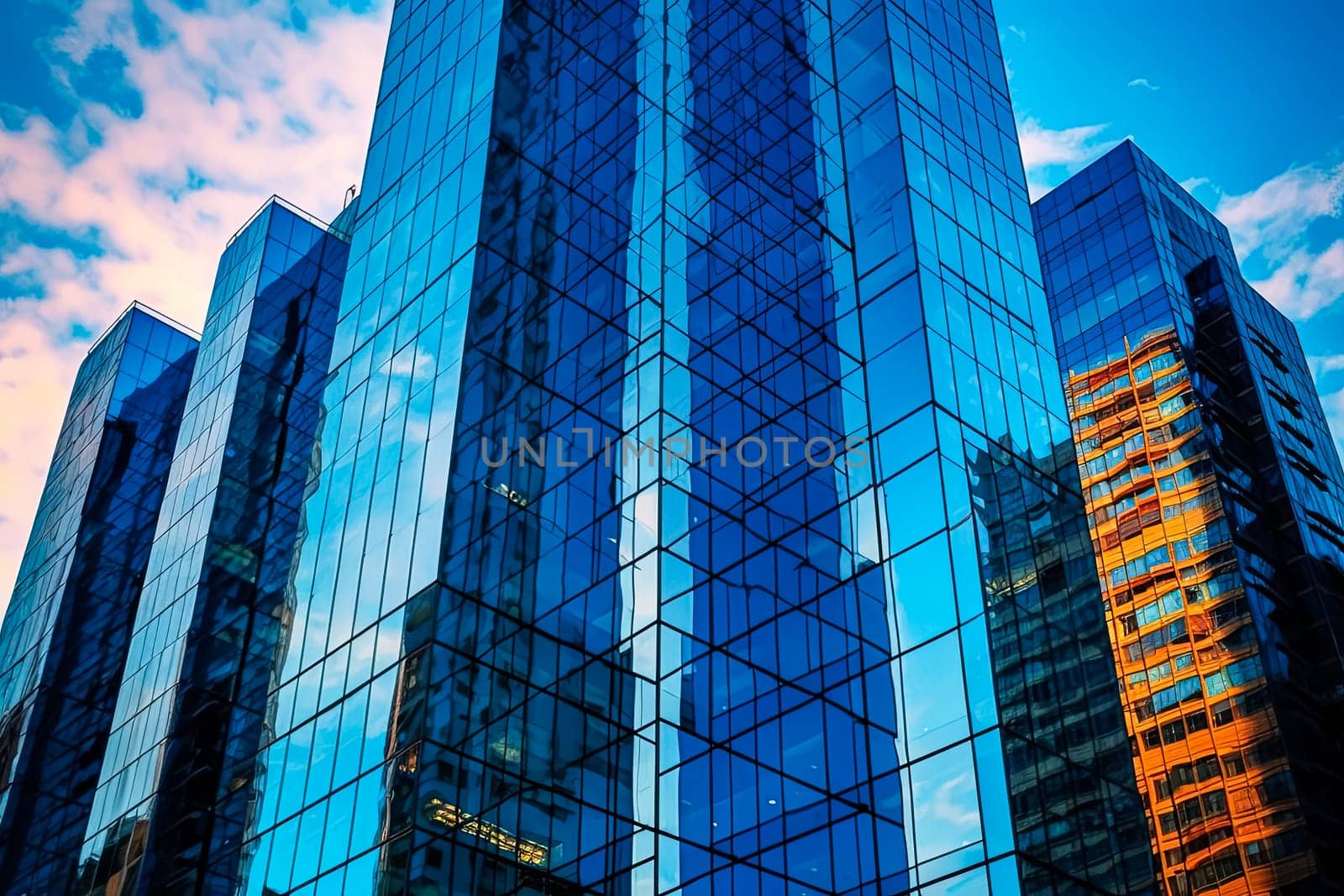 A towering skyscraper adorned with numerous windows, set against a backdrop of billowing clouds in the sky, creating a dramatic urban landscape.