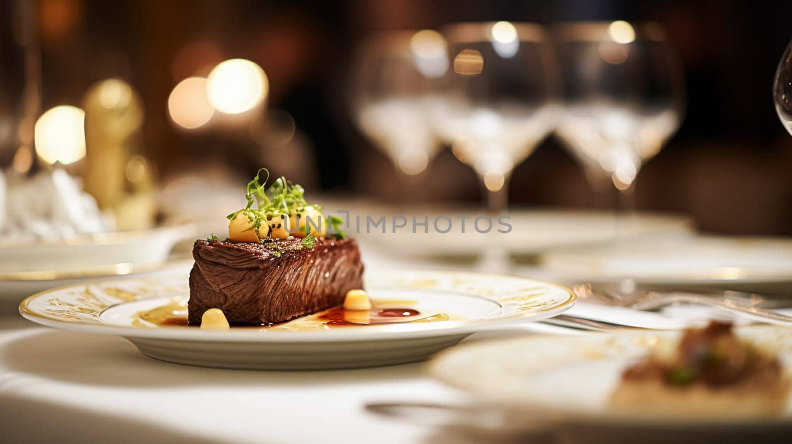 Exquisite main course meal at a luxurious restaurant, wedding food catering and English cuisine