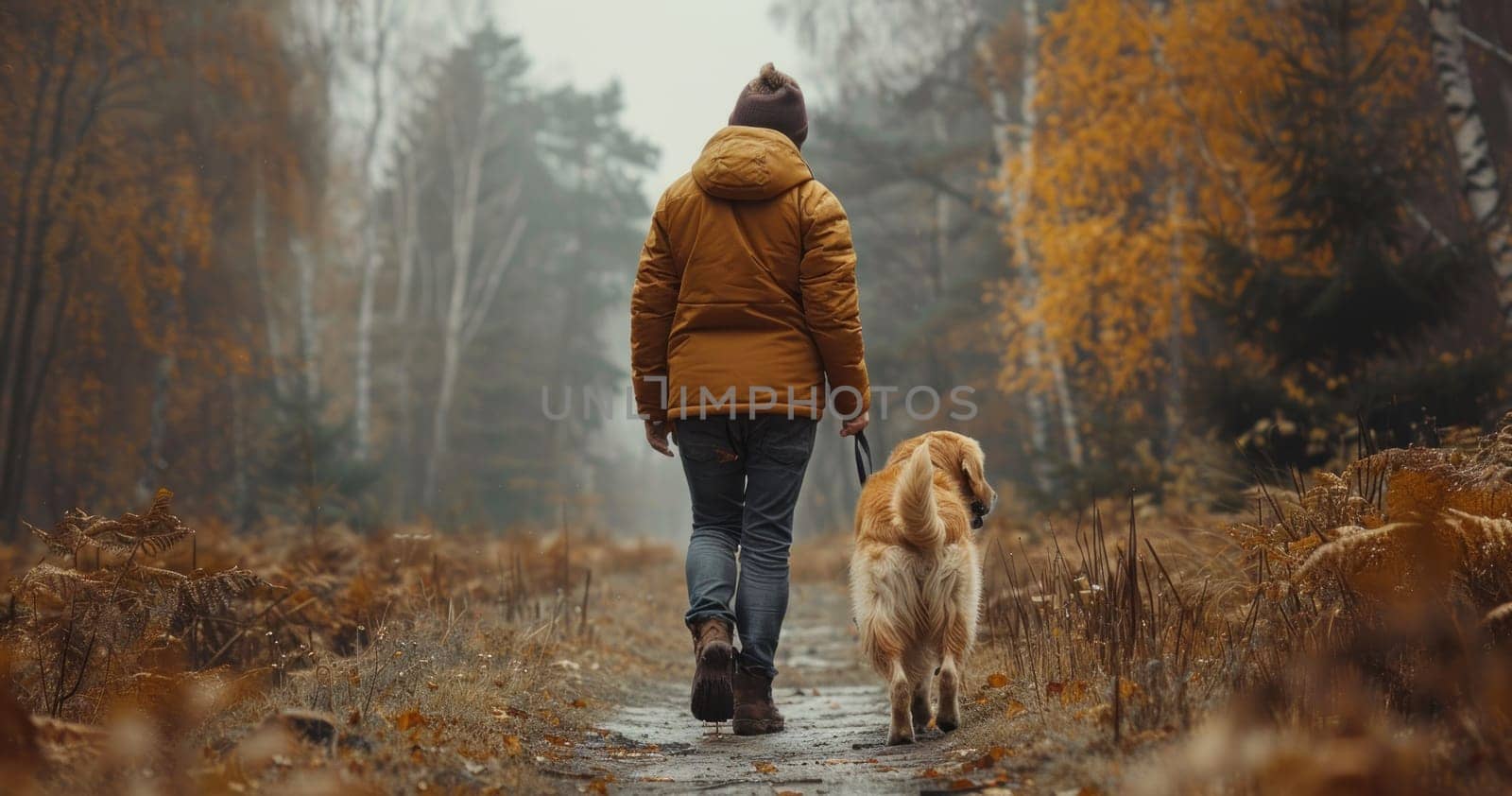 Taking a Dog Out for a Walk Concept Daily Pet Care and Enjoyable Outdoor Activity.