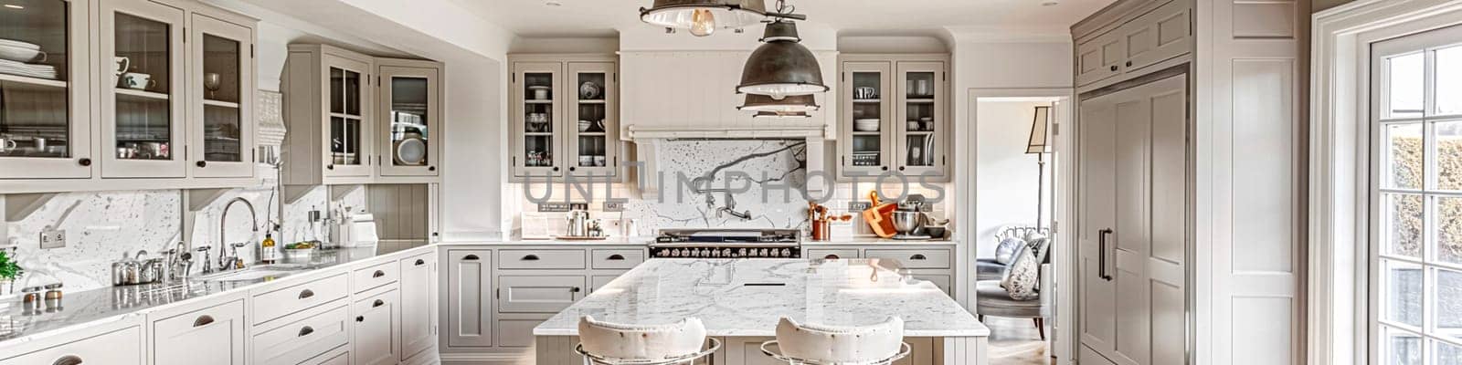 Bespoke kitchen design, country house and cottage interior design, English countryside style renovation and home decor idea banner