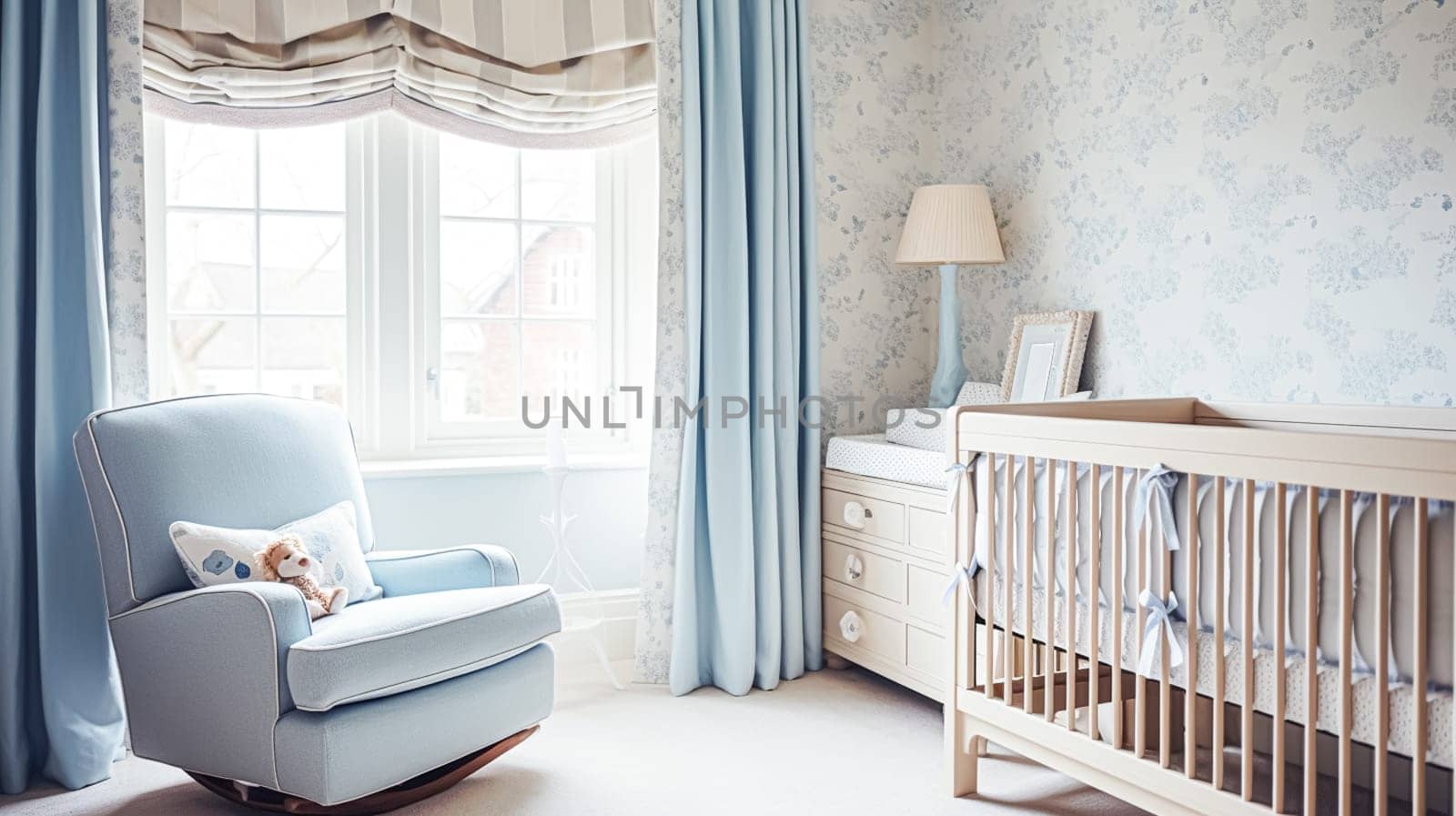 Baby room decor and interior design inspiration in the English countryside style cottage by Anneleven