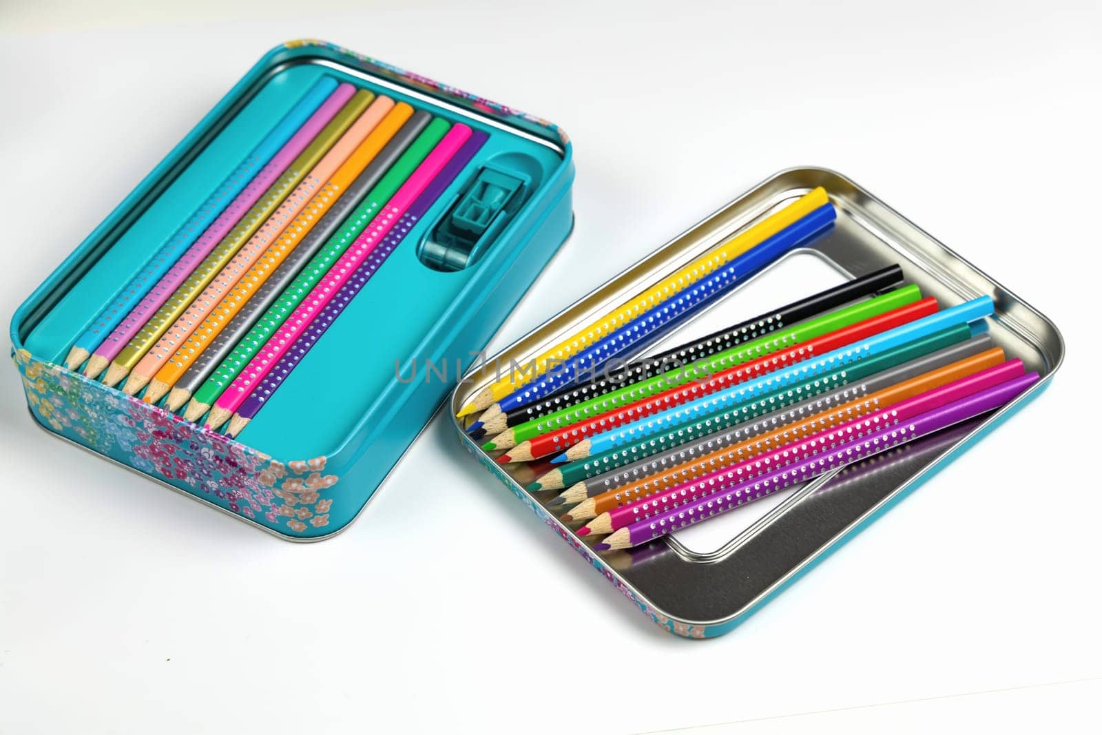 Colored pencils for drawing various colors for children. Children's creativity concept.