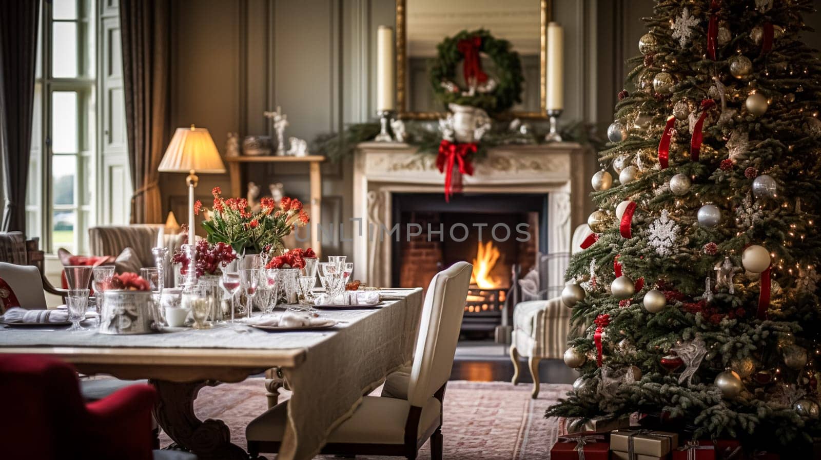 Christmas at the manor, English countryside decoration and interior decor by Anneleven