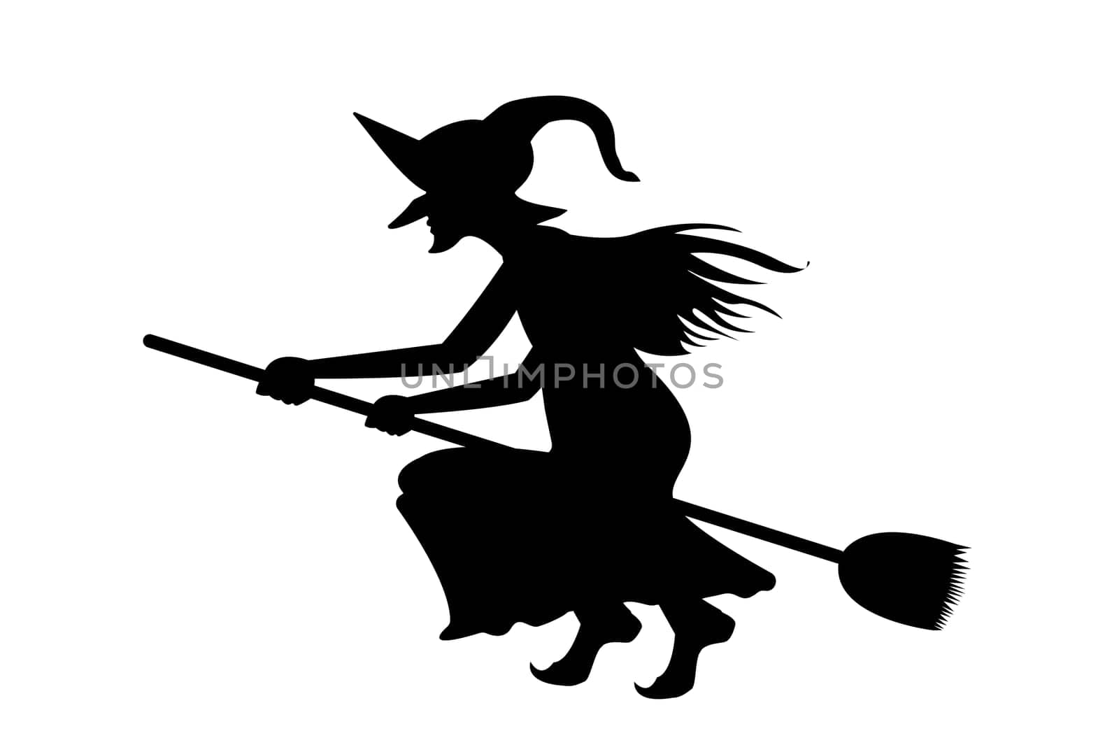 Witch Halloween on white background isolated by sarayut_thaneerat