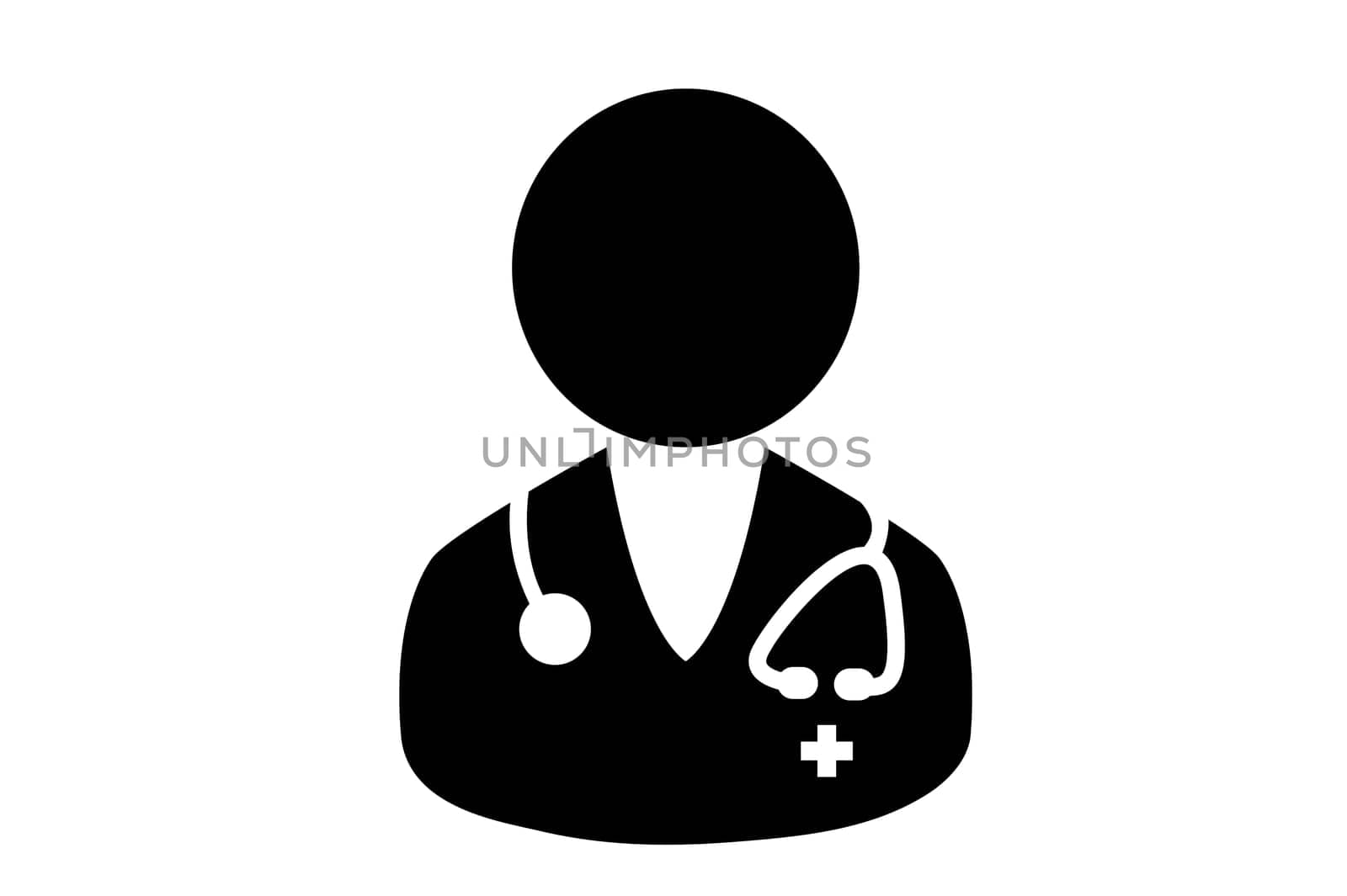 Doctor icon on isolated white background. by sarayut_thaneerat