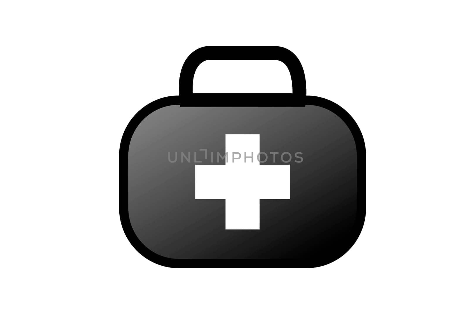 Nurse bag icon on white background, isolated.