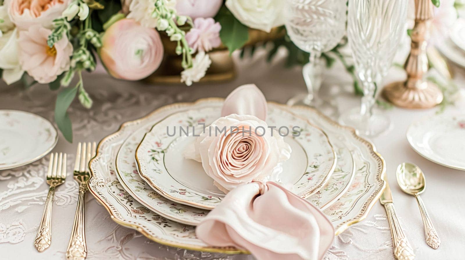 Delightful afternoon tea spread featuring a tiered cake stand brimming with cupcakes, scones, and sweet pastries, accompanied by a floral porcelain tea set