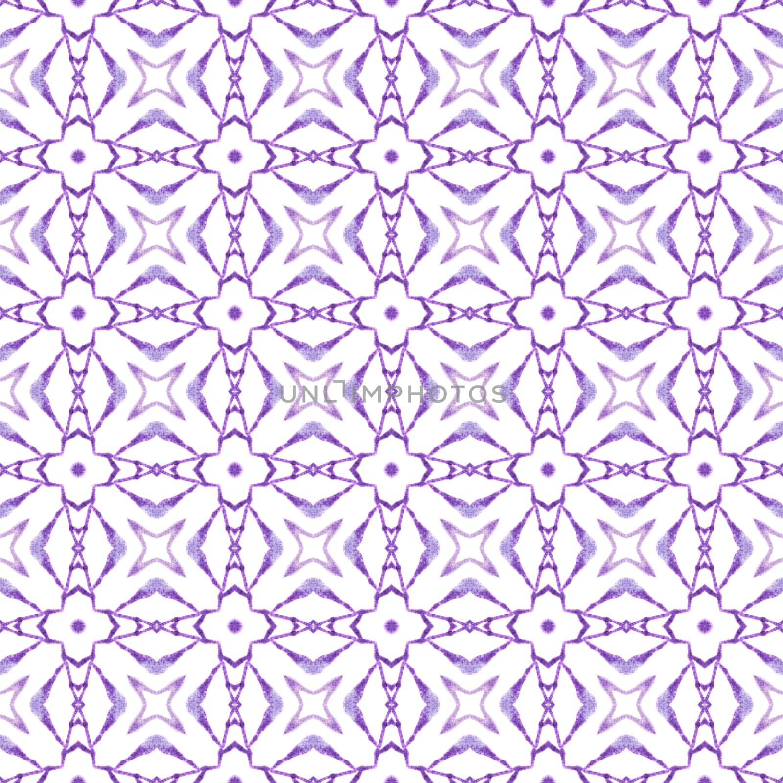 Green geometric chevron watercolor border. Purple juicy boho chic summer design. Textile ready grand print, swimwear fabric, wallpaper, wrapping. Chevron watercolor pattern.