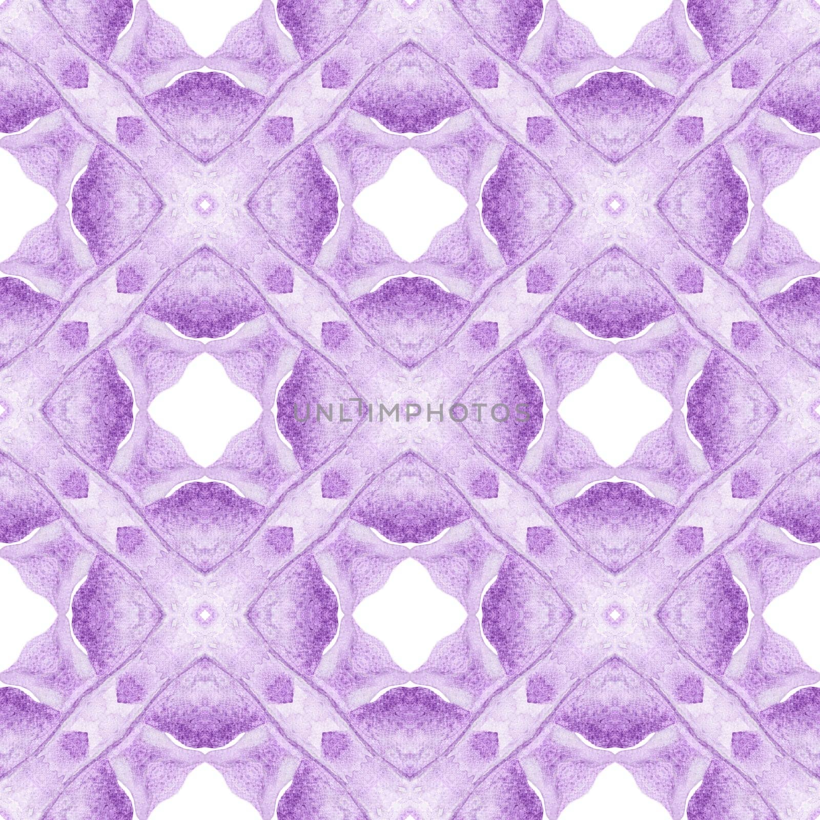 Trendy organic green border. Purple dazzling boho chic summer design. Textile ready glamorous print, swimwear fabric, wallpaper, wrapping. Organic tile.
