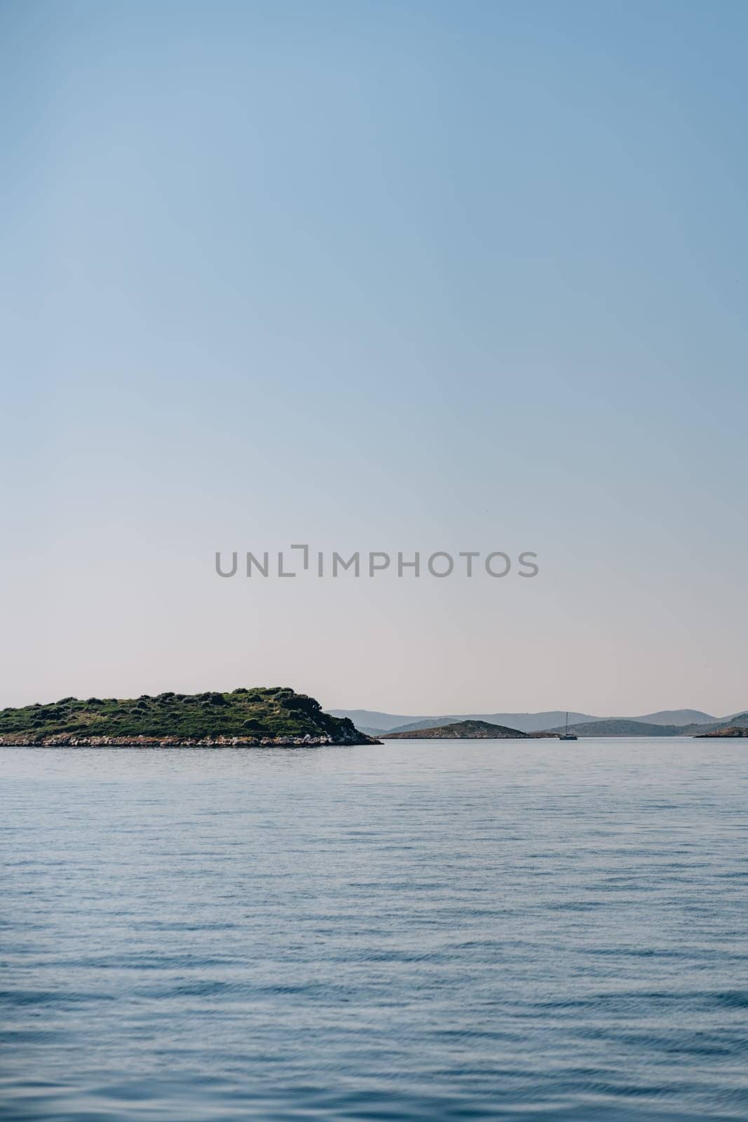 Rocky land and mountains of Dugi Otok island in Adriatic Sea, Croatia by Popov