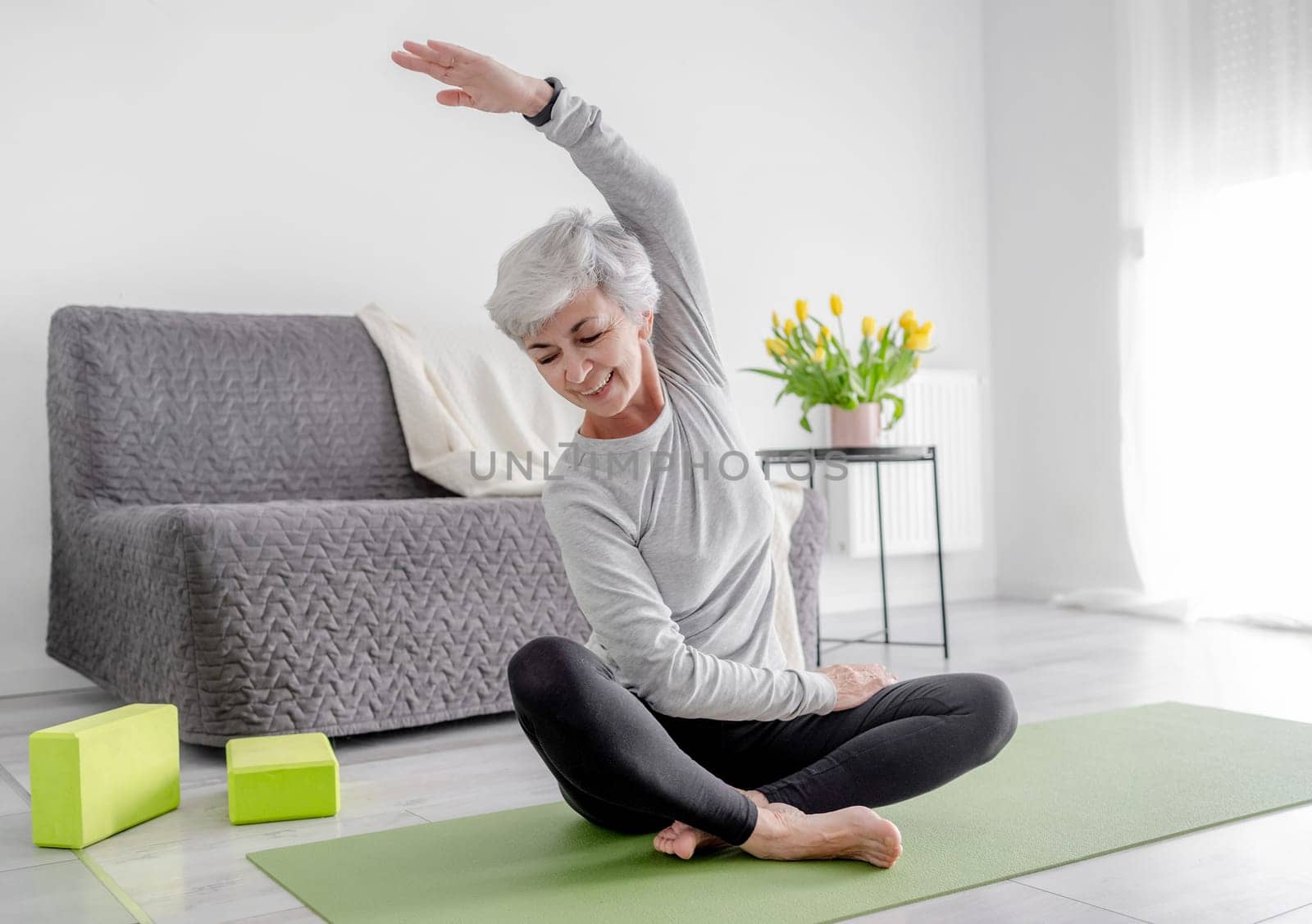 Calm Exercises At Home In A Bright Room by tan4ikk1