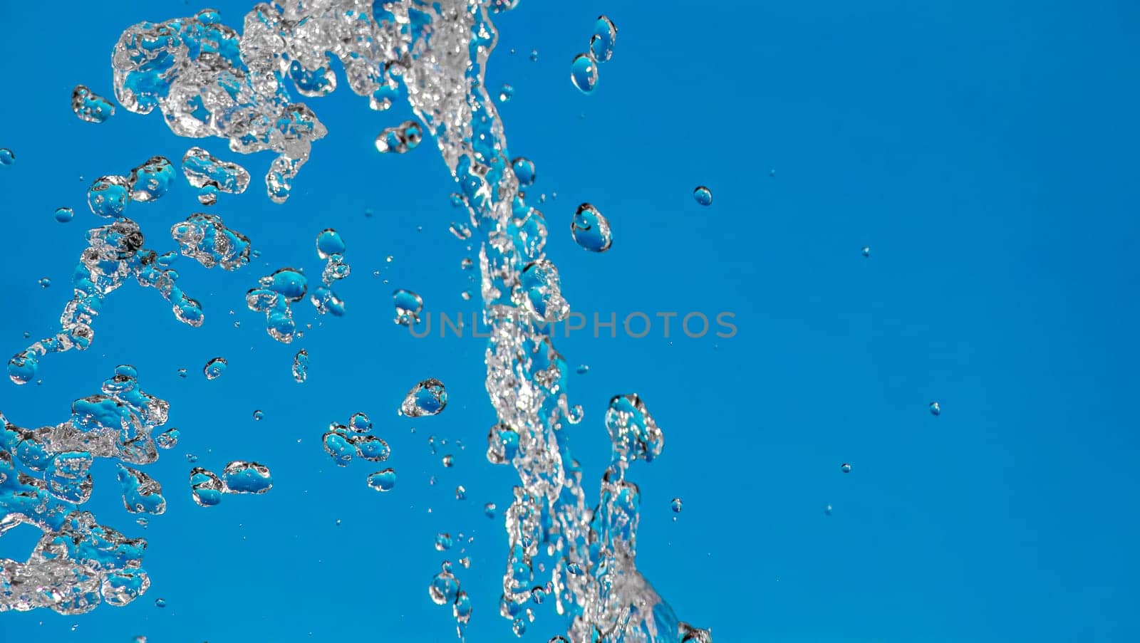 jets of water in the air on short exposure