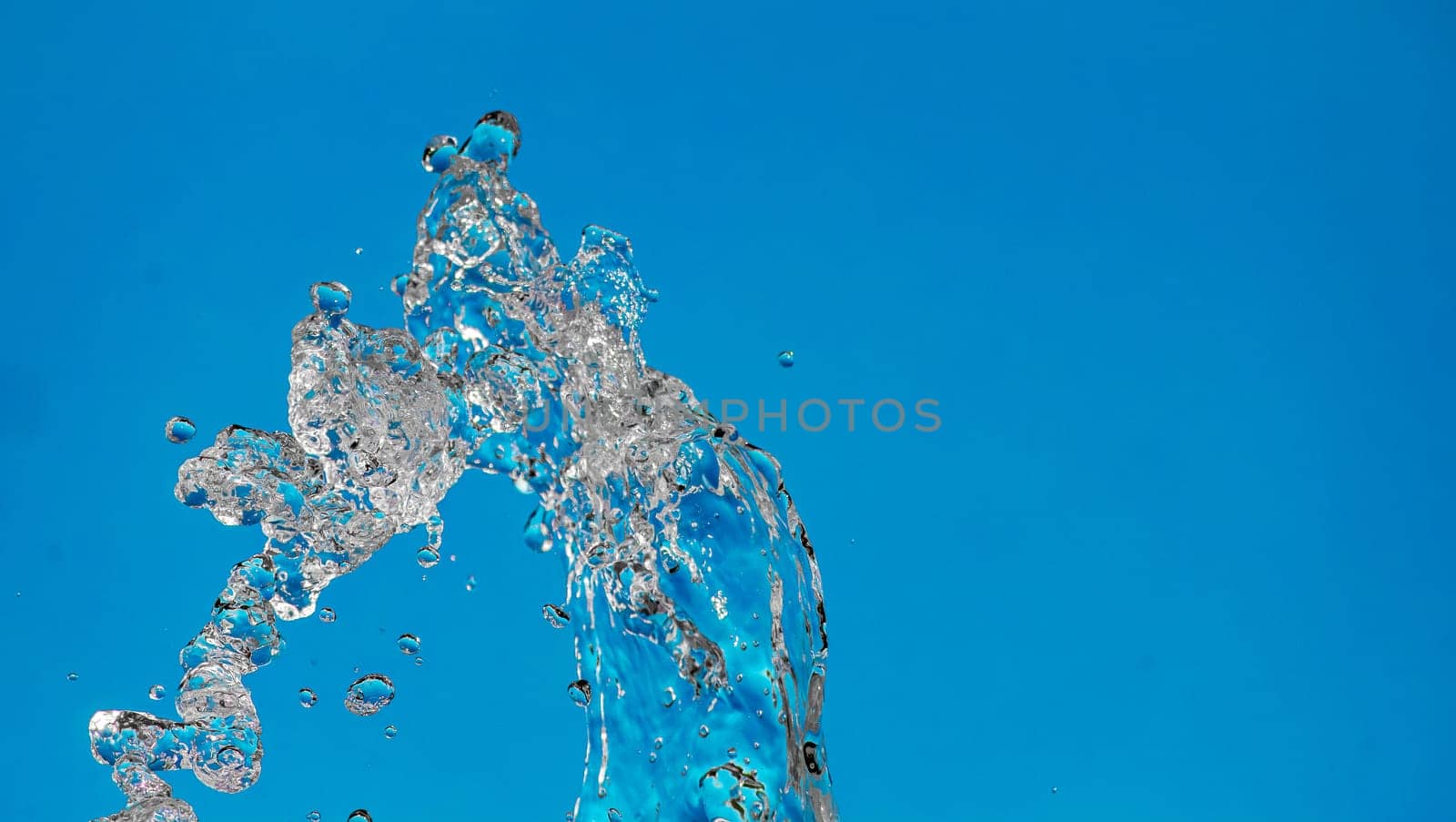 jets of water in the air on short exposure