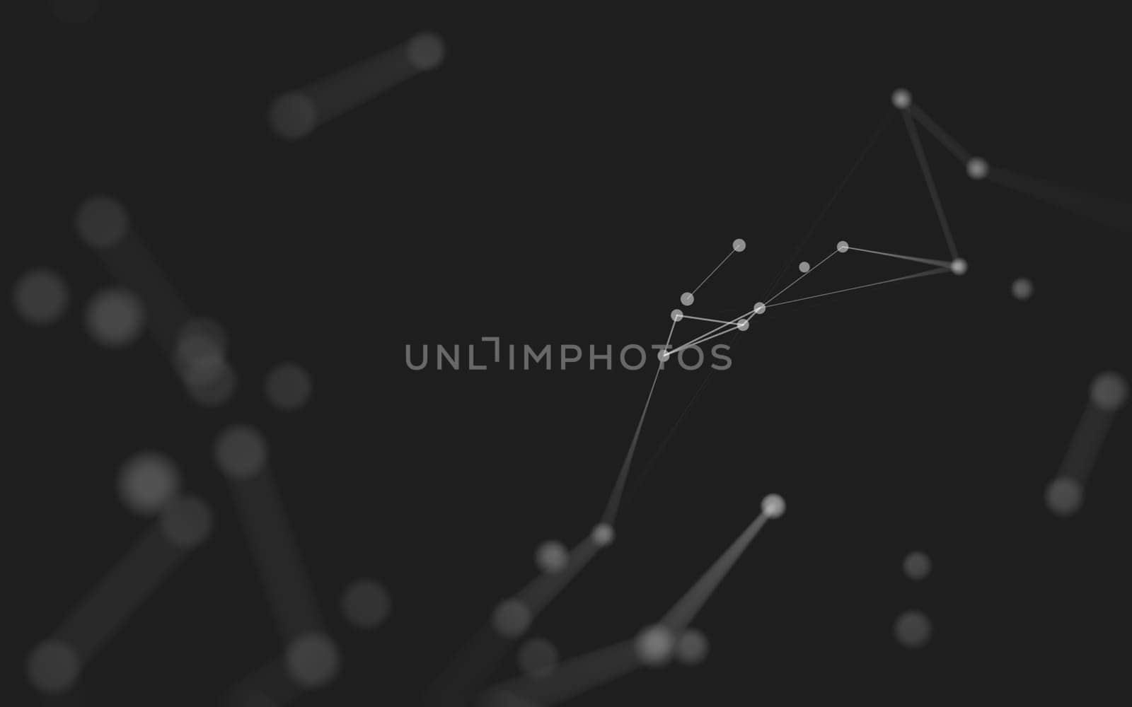 3d Abstract background. Molecules technology with polygonal shapes, connecting dots and lines. Connection structure. Big data visualization. 3d background. 