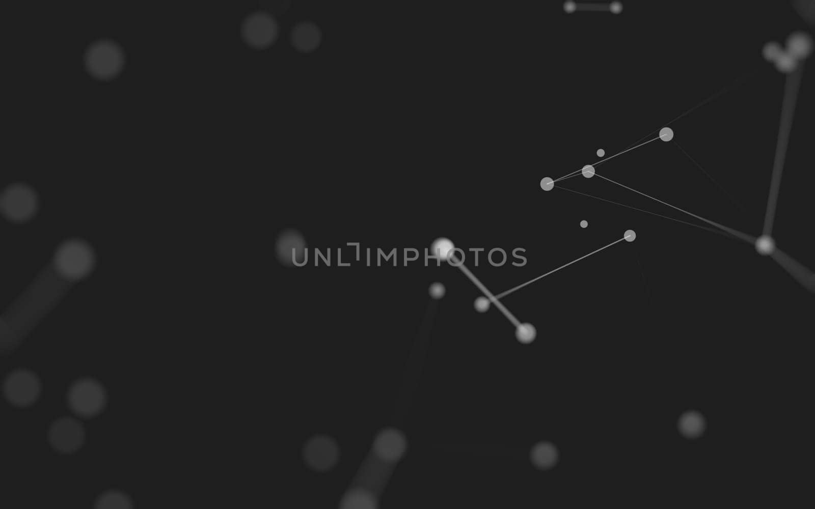 3d Abstract background. Molecules technology with polygonal shapes, connecting dots and lines. Connection structure. Big data visualization. 3d background. 