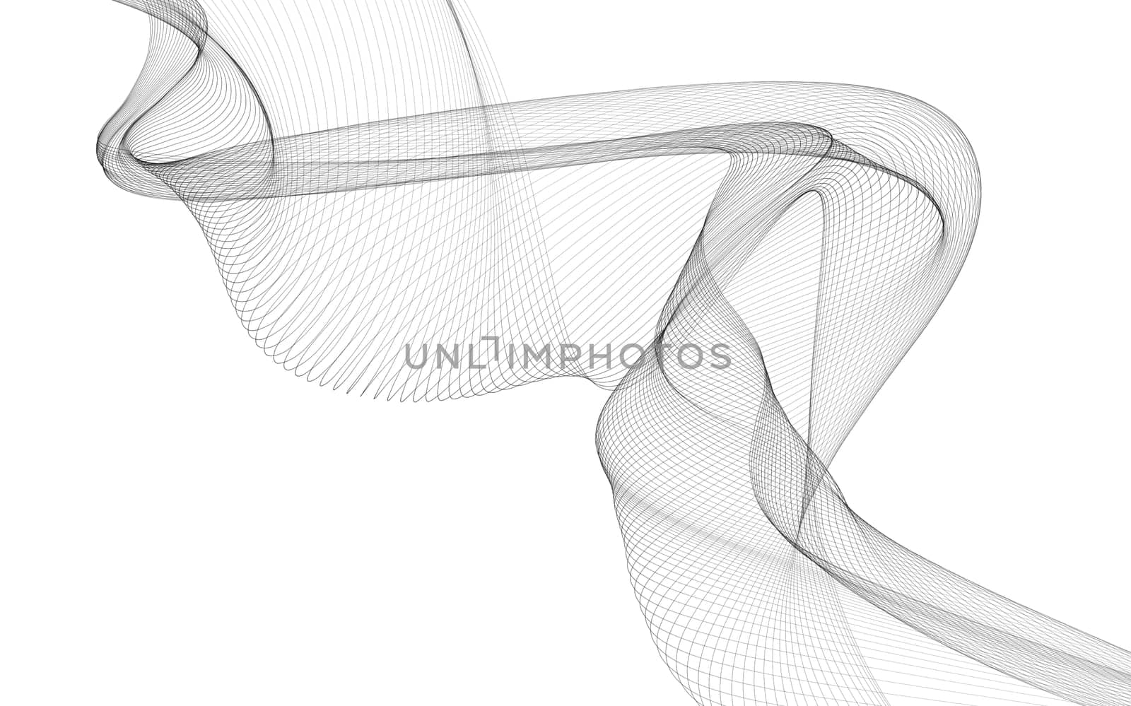 Abstract background with monochrome wave lines on white background.  by teerawit