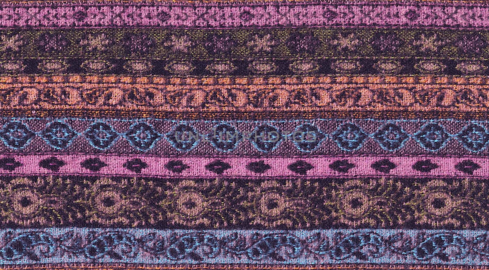 Nepalese textile background. Woven ethnic fabric