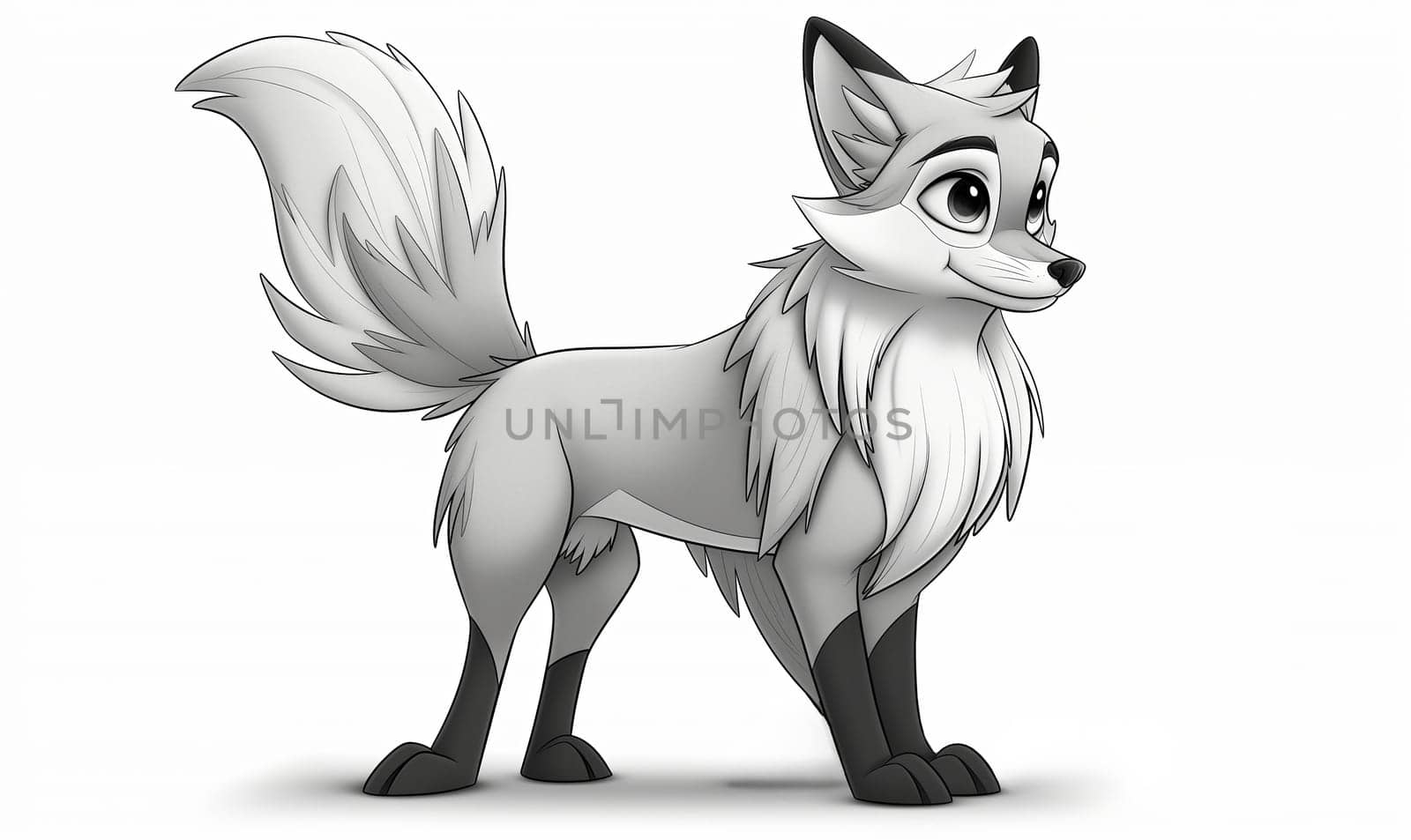 Coloring book for kids, animal coloring, fox. by Fischeron