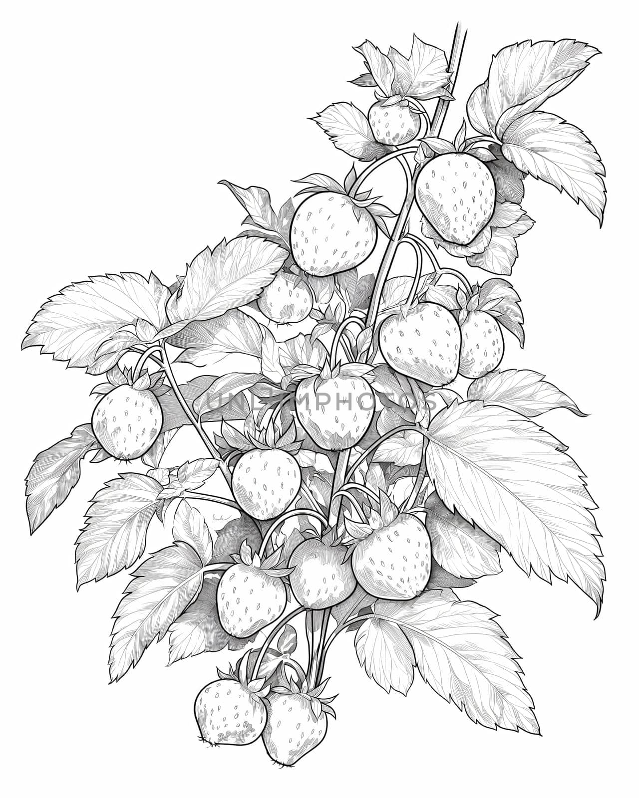 Coloring book for kids, coloring plants, berries. by Fischeron