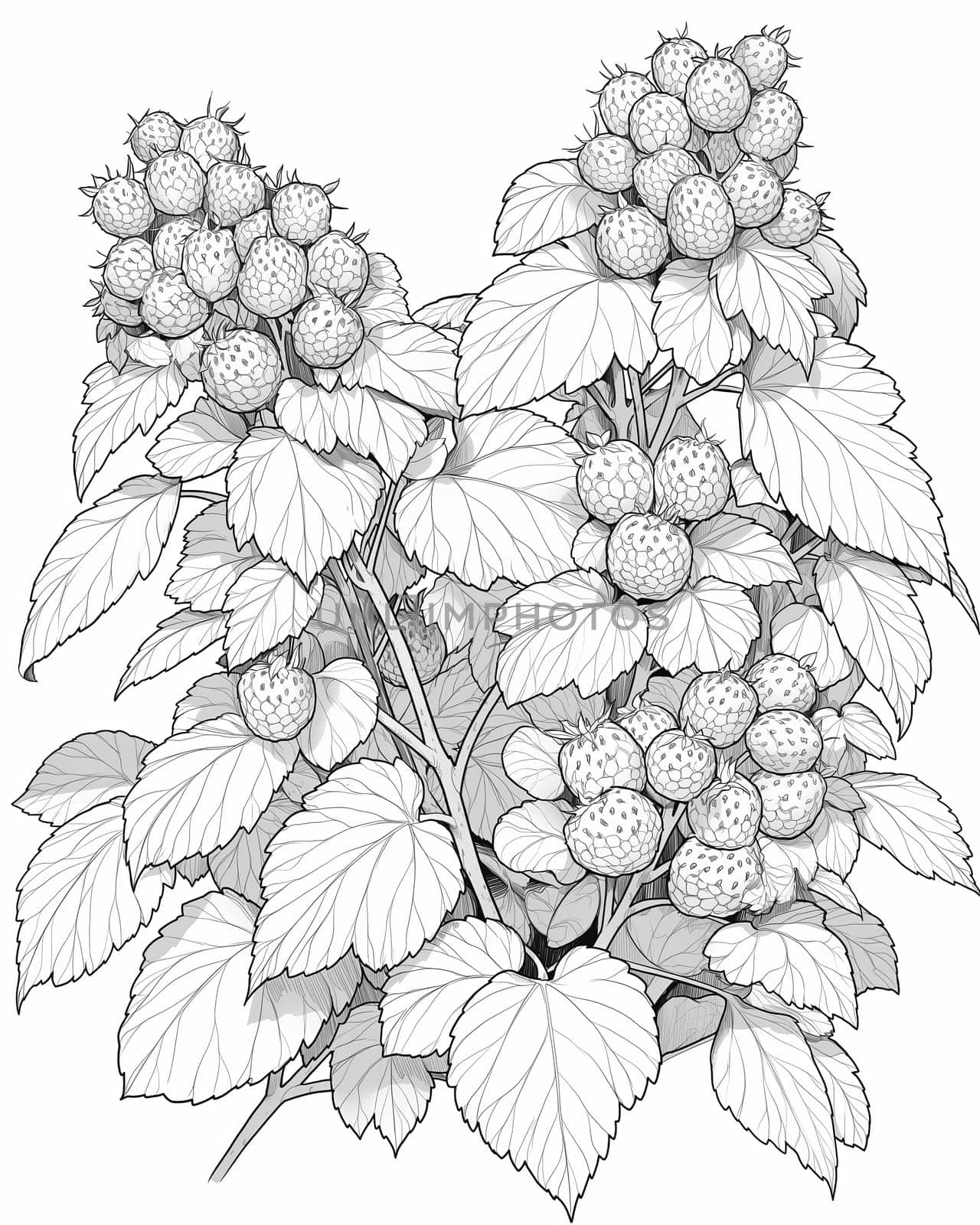 Coloring book for kids, coloring plants, berries. by Fischeron