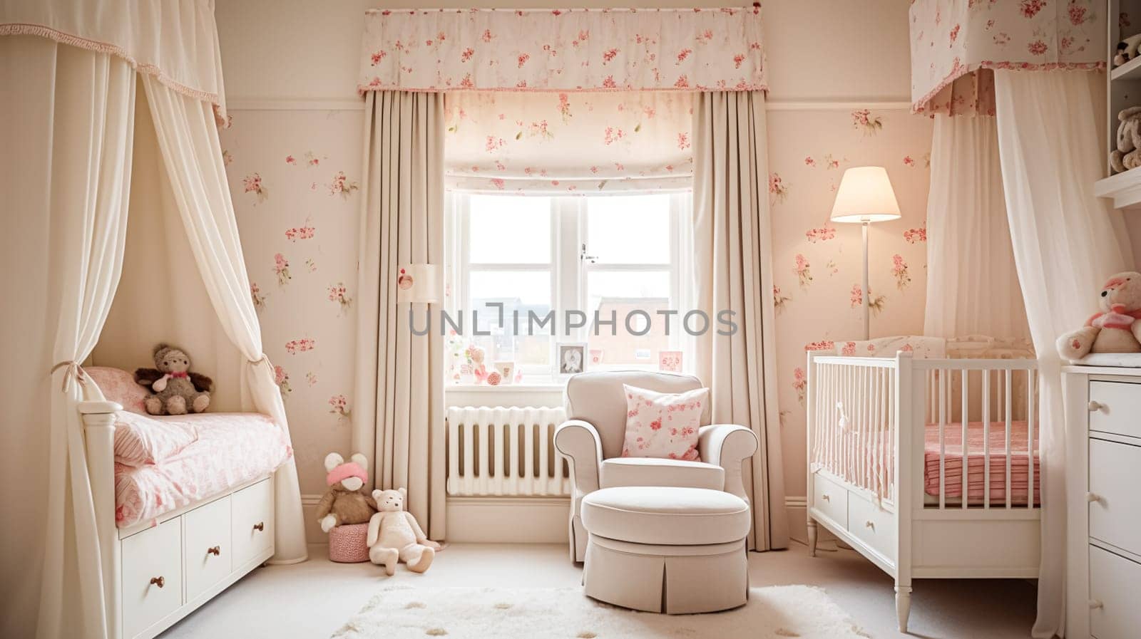 Baby room decor and interior design inspiration in the English countryside style cottage by Anneleven