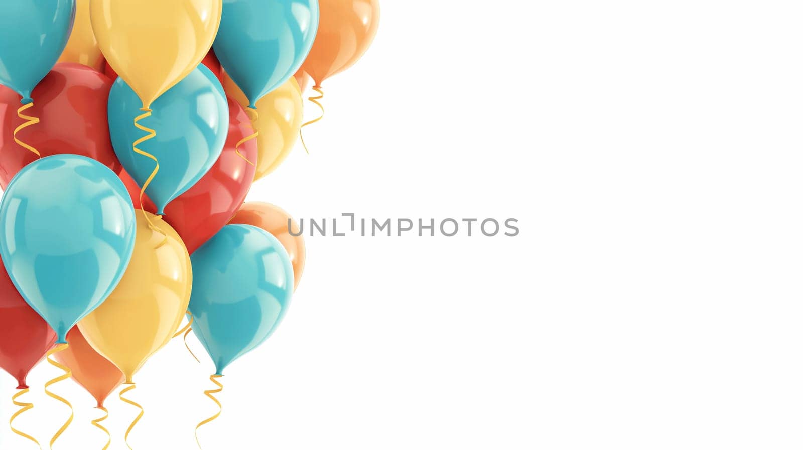 Vibrant Cluster of Balloons Celebrating Festive Occasion by chrisroll