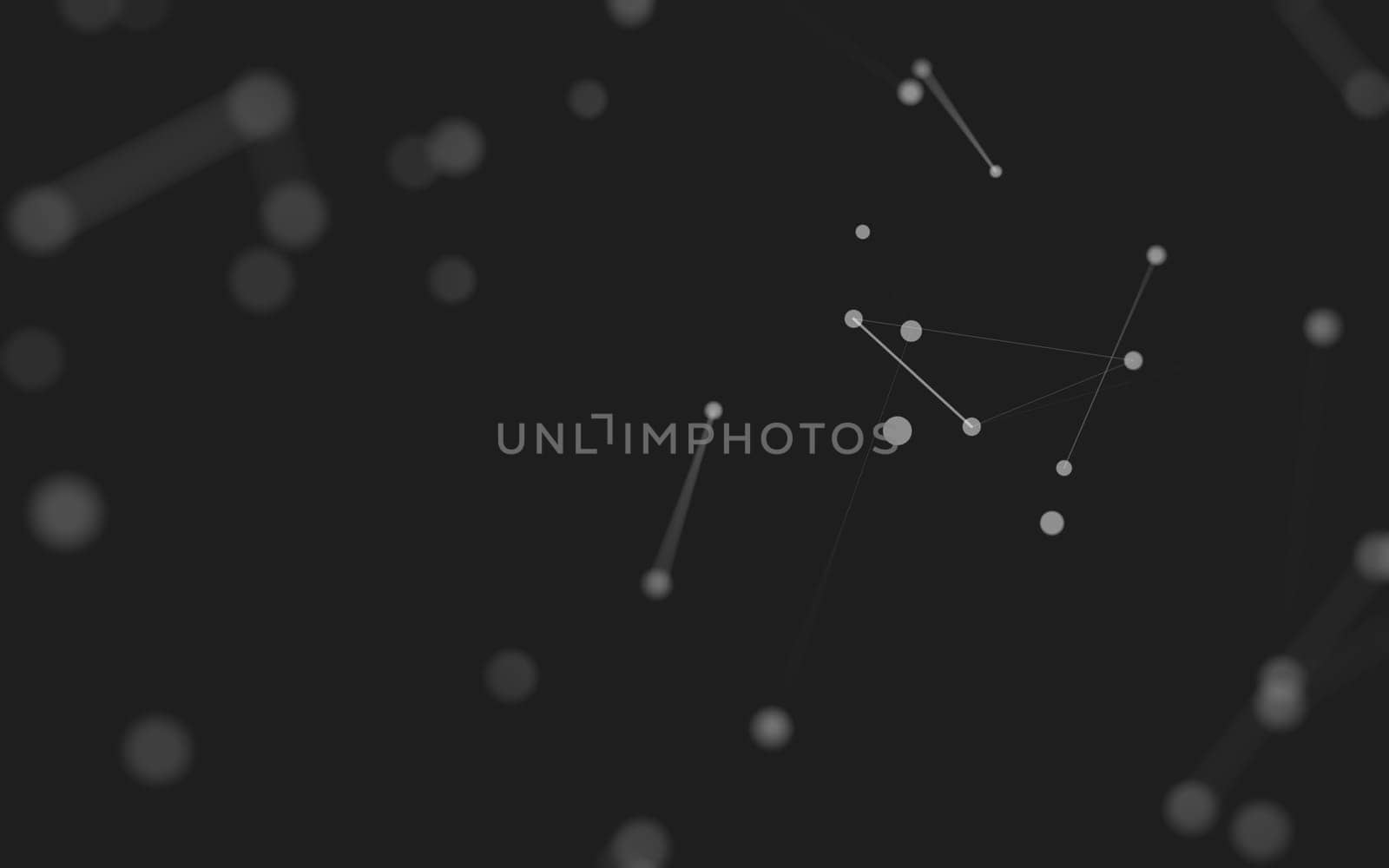 3d Abstract background. Molecules technology with polygonal shapes, connecting dots and lines. Connection structure. Big data visualization. 3d background. 