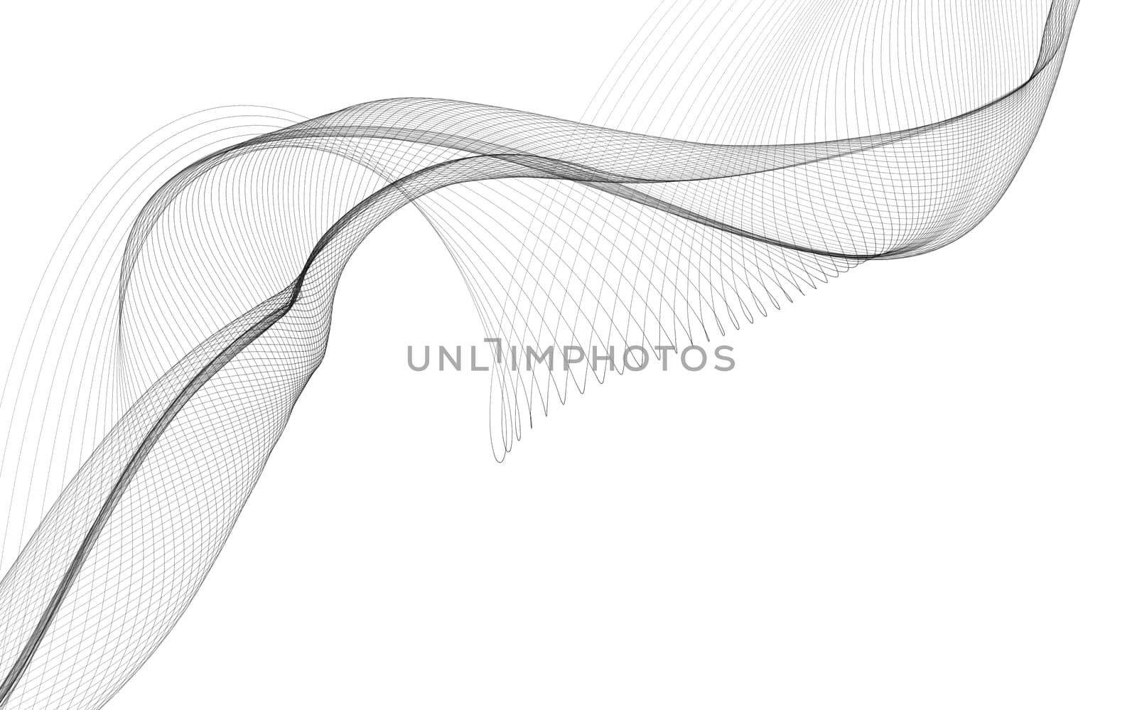 Abstract background with monochrome wave lines on white background.  by teerawit