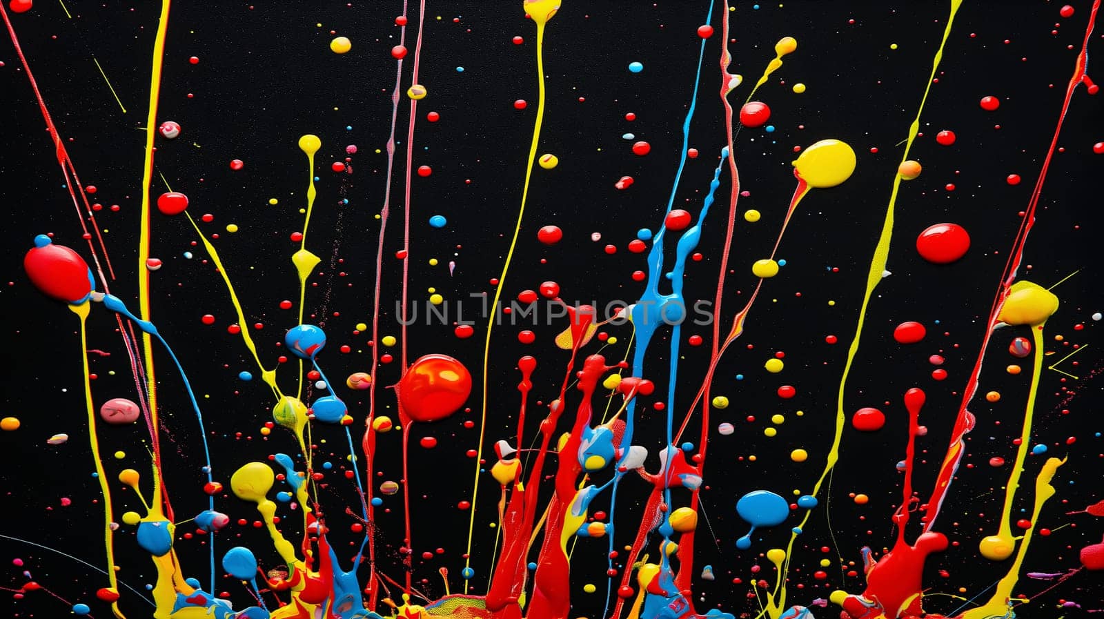 Explosive Paint Splatter Against Black Background by chrisroll