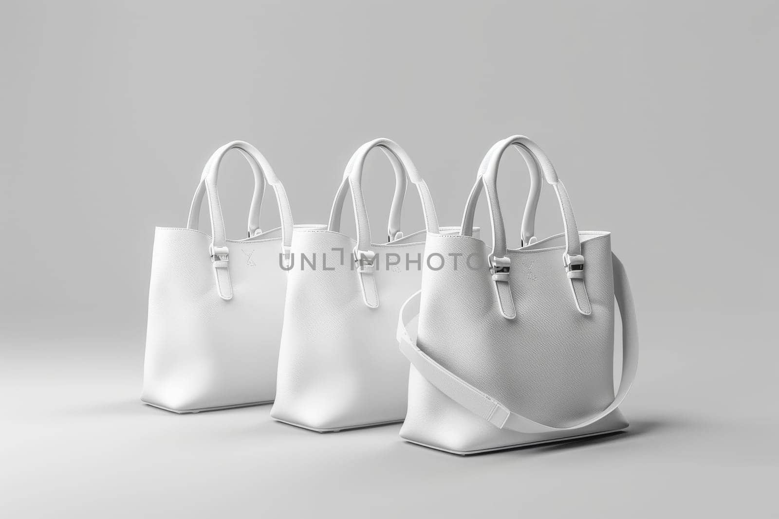 Mockup Luxury Women's handbags made by leather.