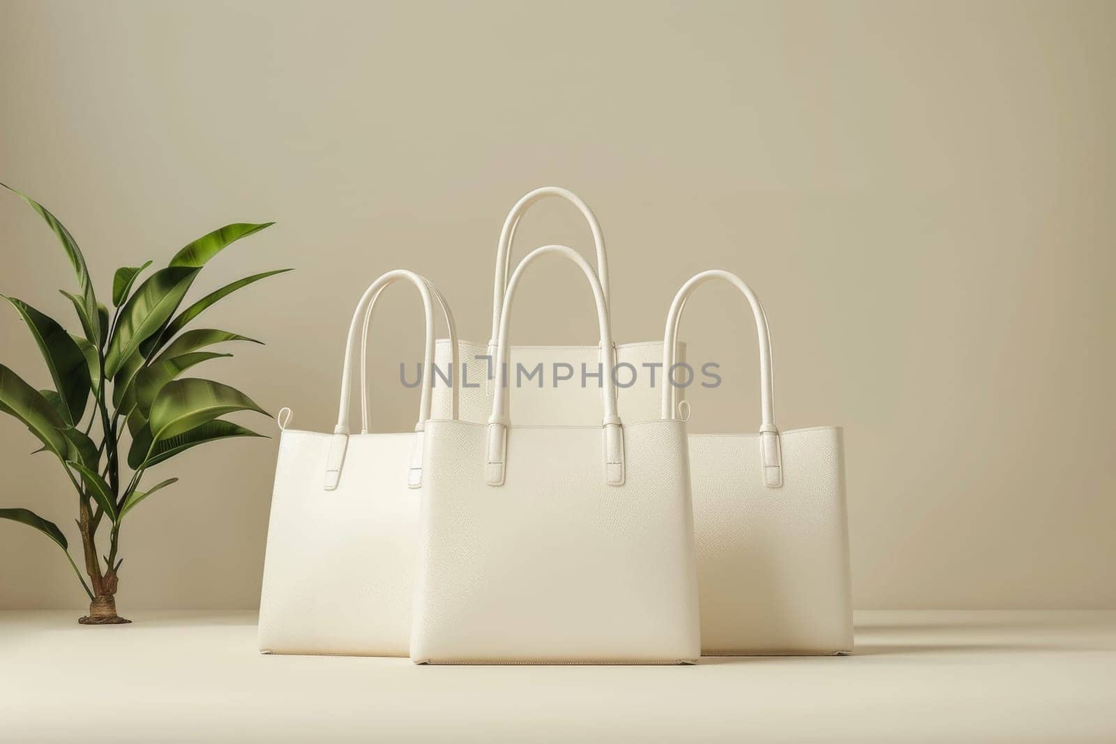 Mockup Luxury Women's handbags made by leather by itchaznong