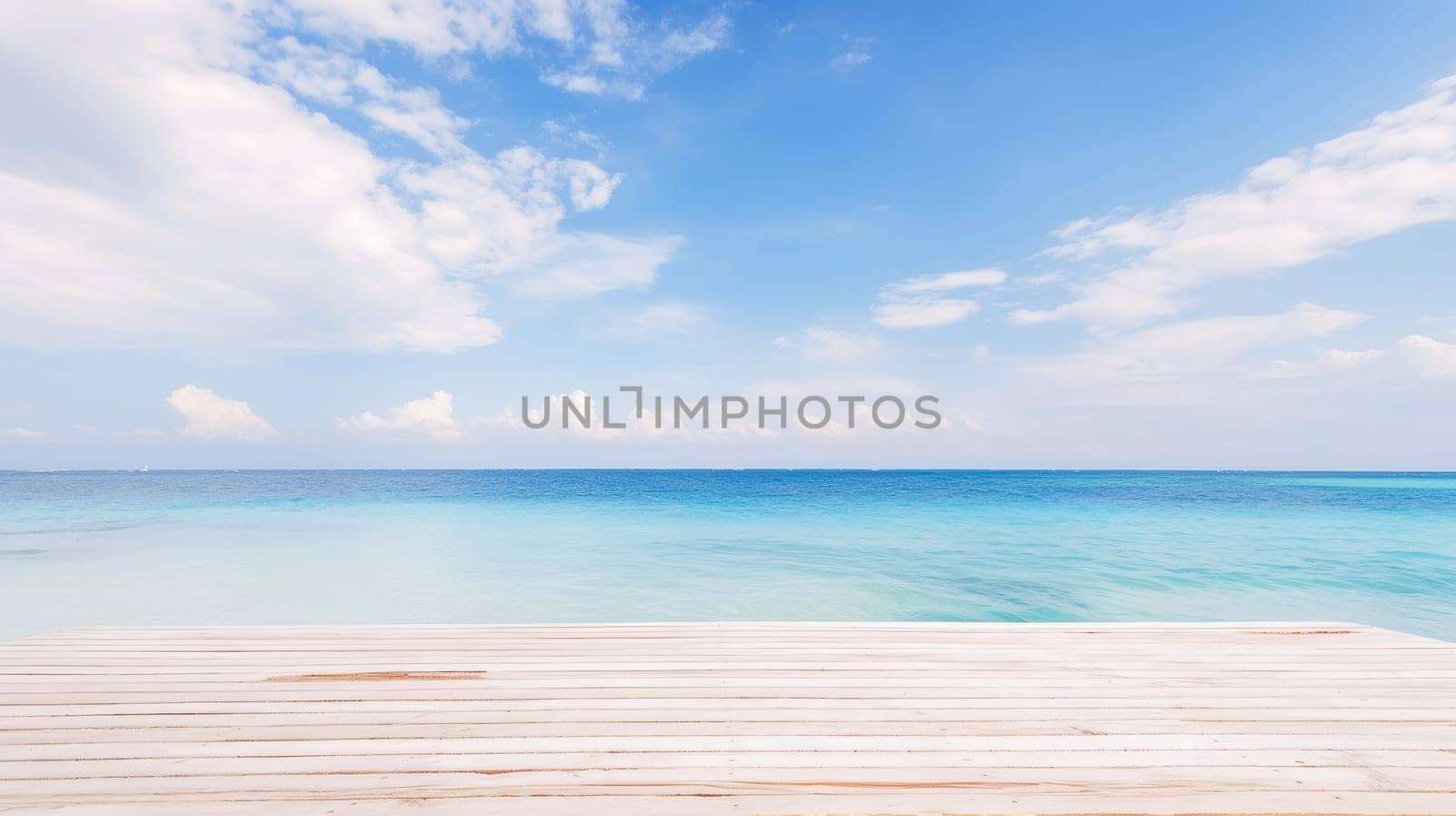 Beautiful beach with a wooden pier and azure water in the Maldives, islands. Beautiful landscape, picture, phone screensaver, copy space, advertising, travel agency, tourism, solitude with nature, without people