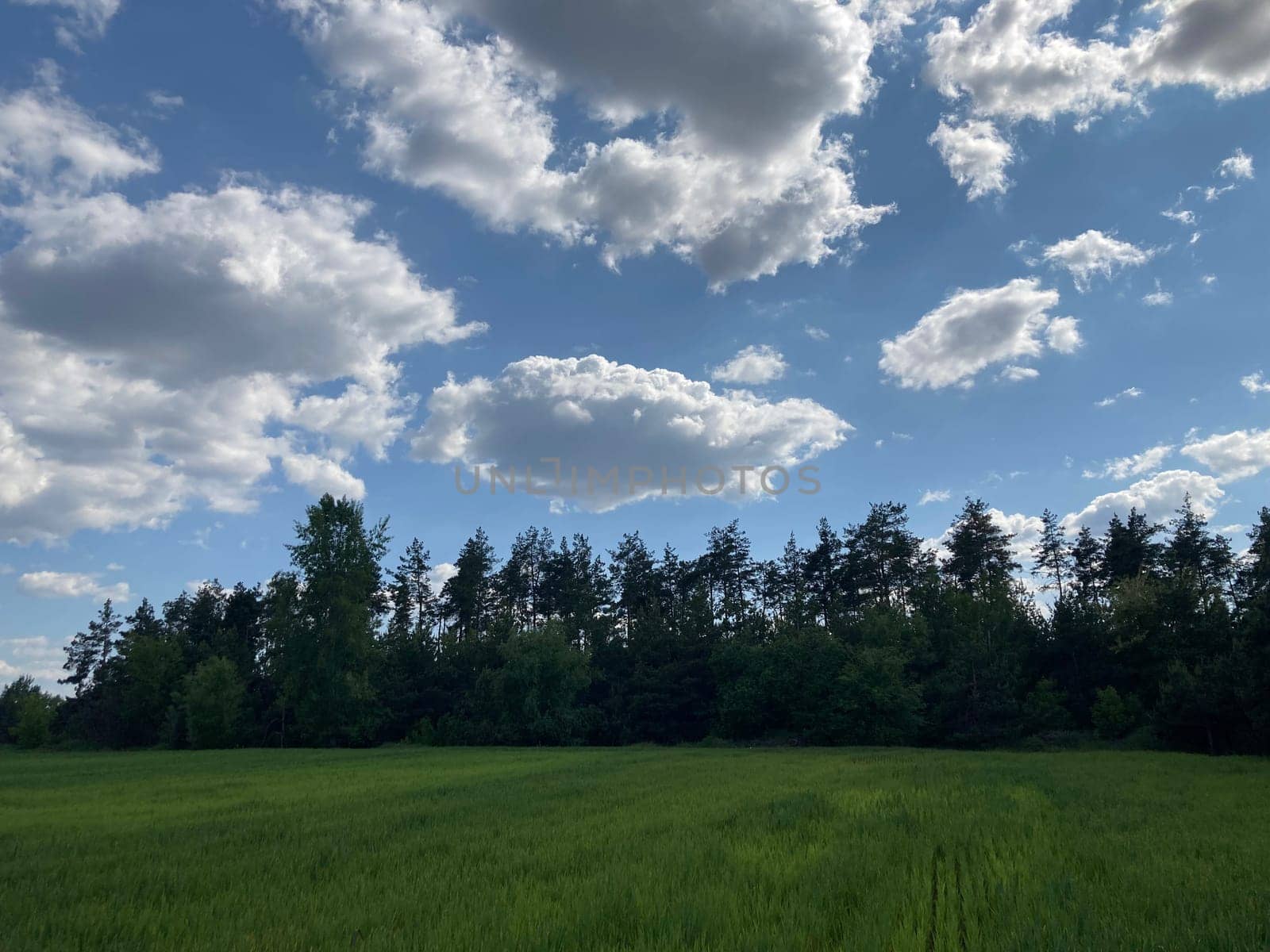 Clouds over countryside as the weather changes