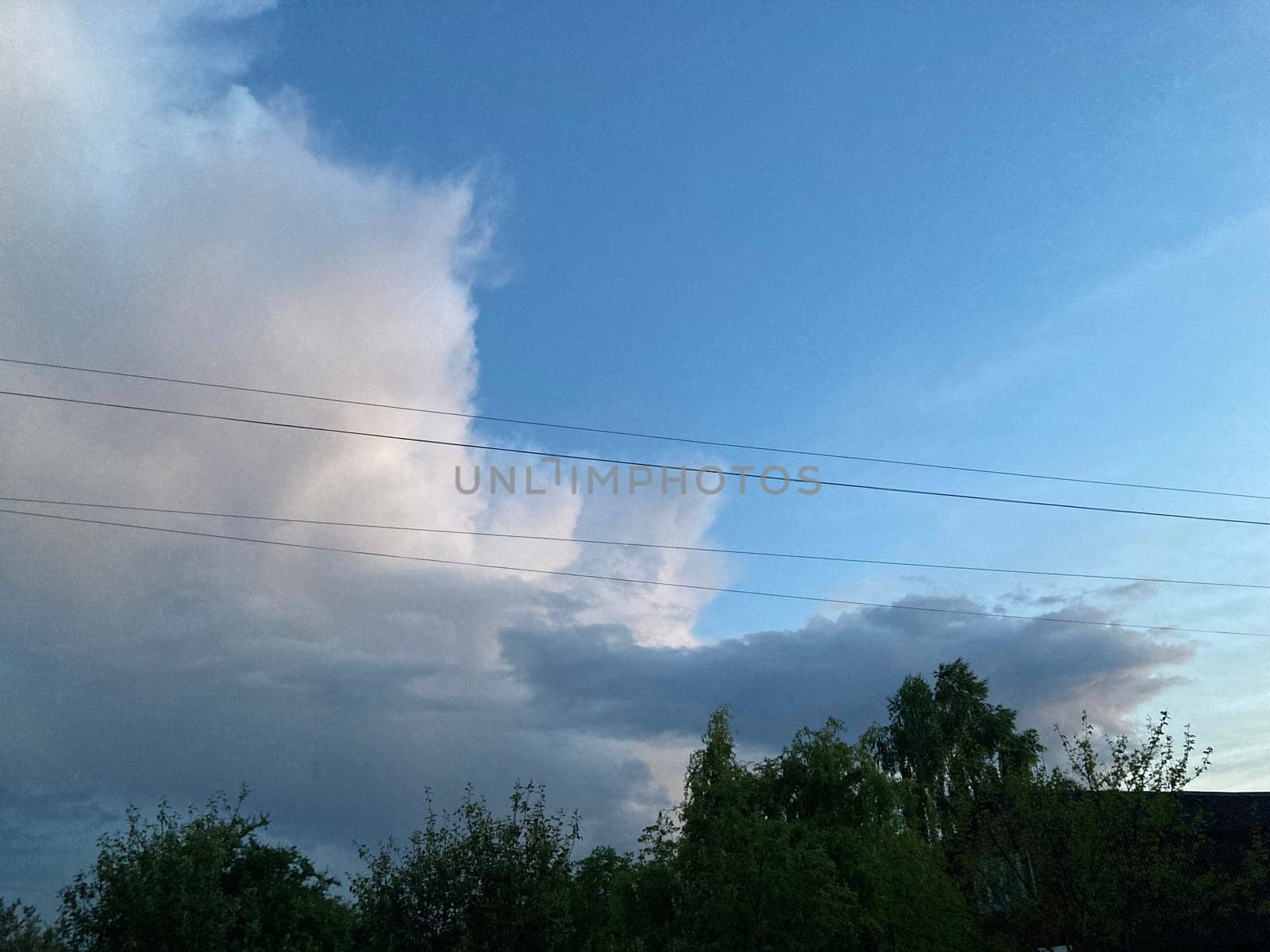 Clouds over countryside as the weather changes