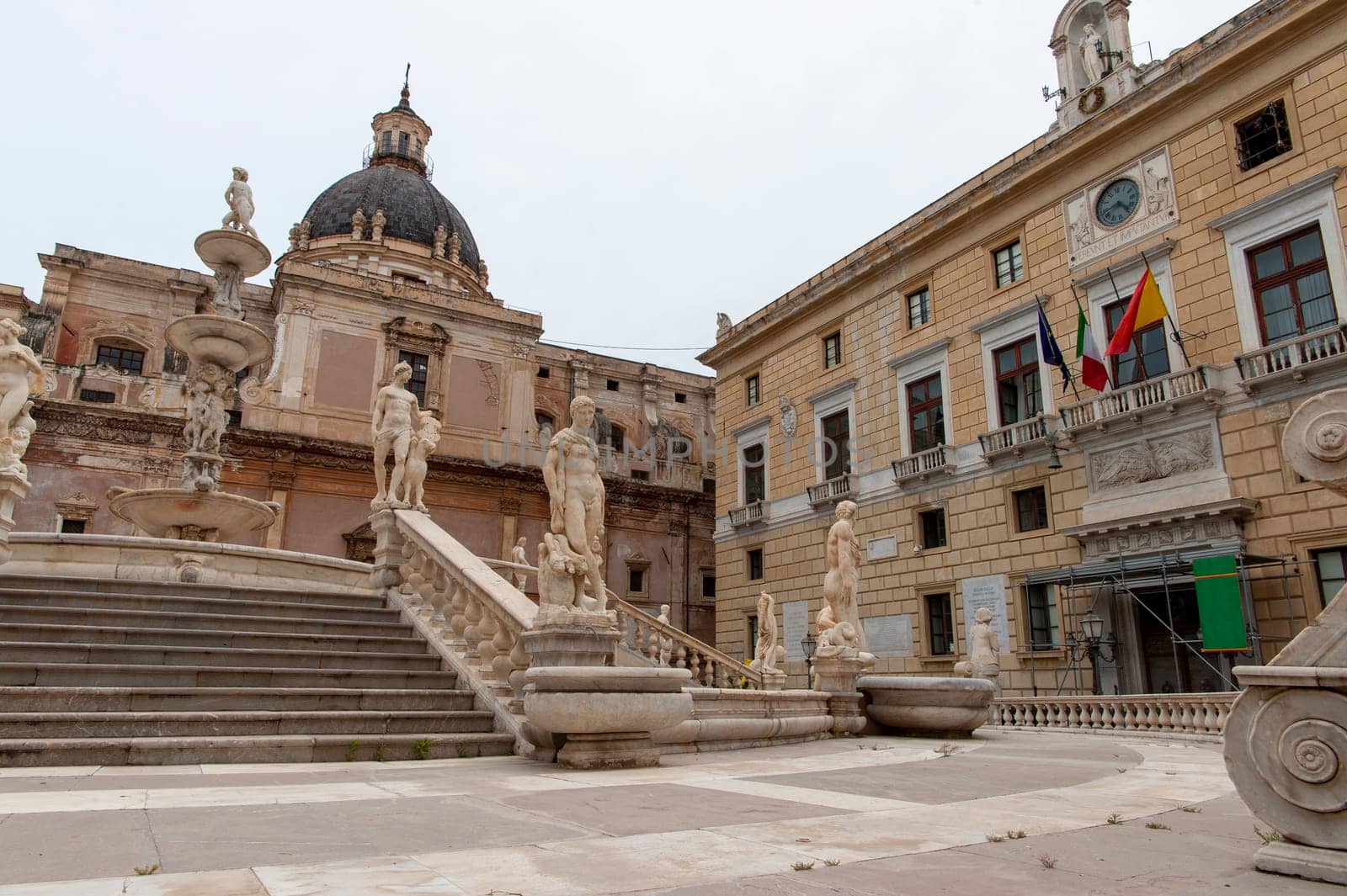 The Fontana Pretoria or better known as the Fountain of Shame in Palermo, Sicily, Italy