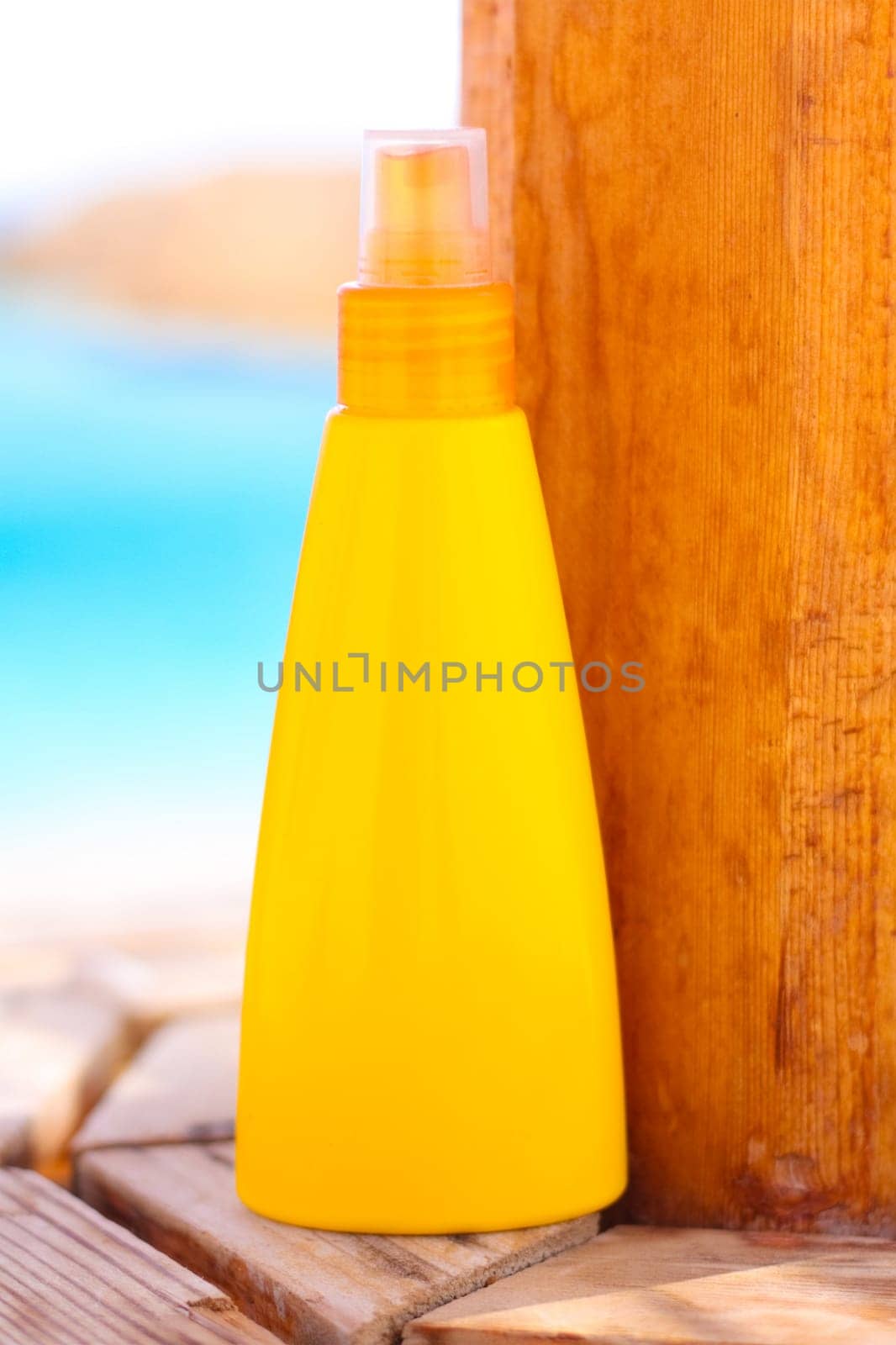 suntan lotion on the beach - summertime, skincare and beauty styled concept, elegant visuals