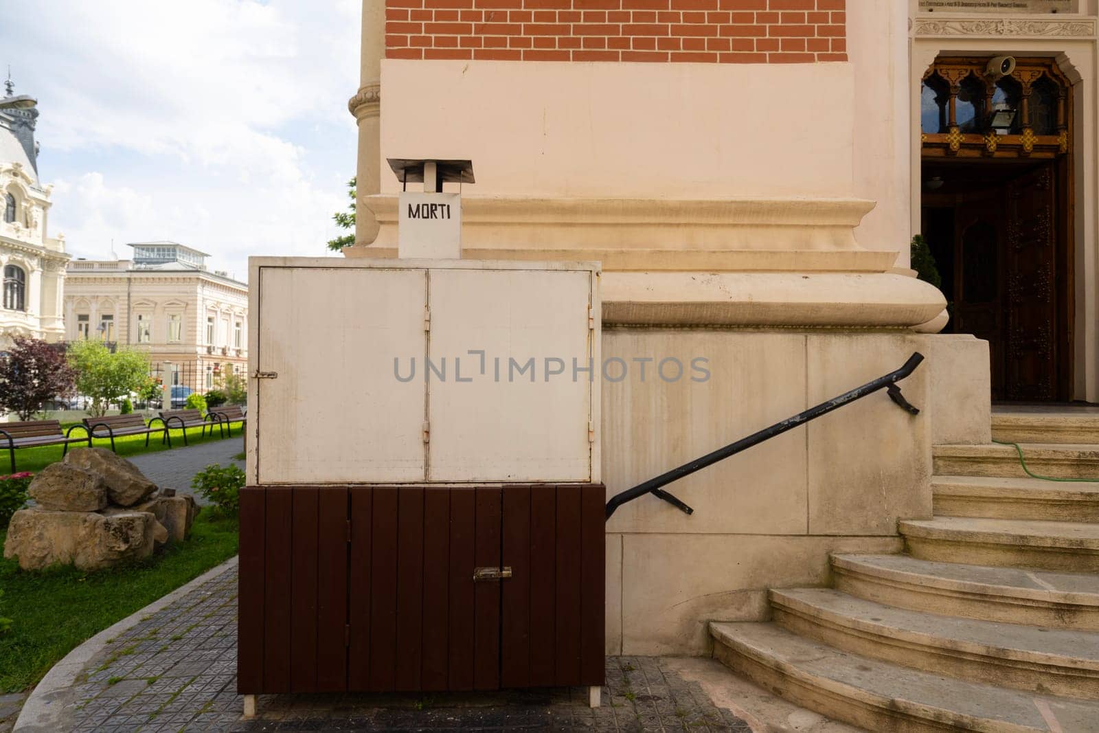 Bucharest, Romania. May 25, 2024. External view of Amzei Church in the city center
