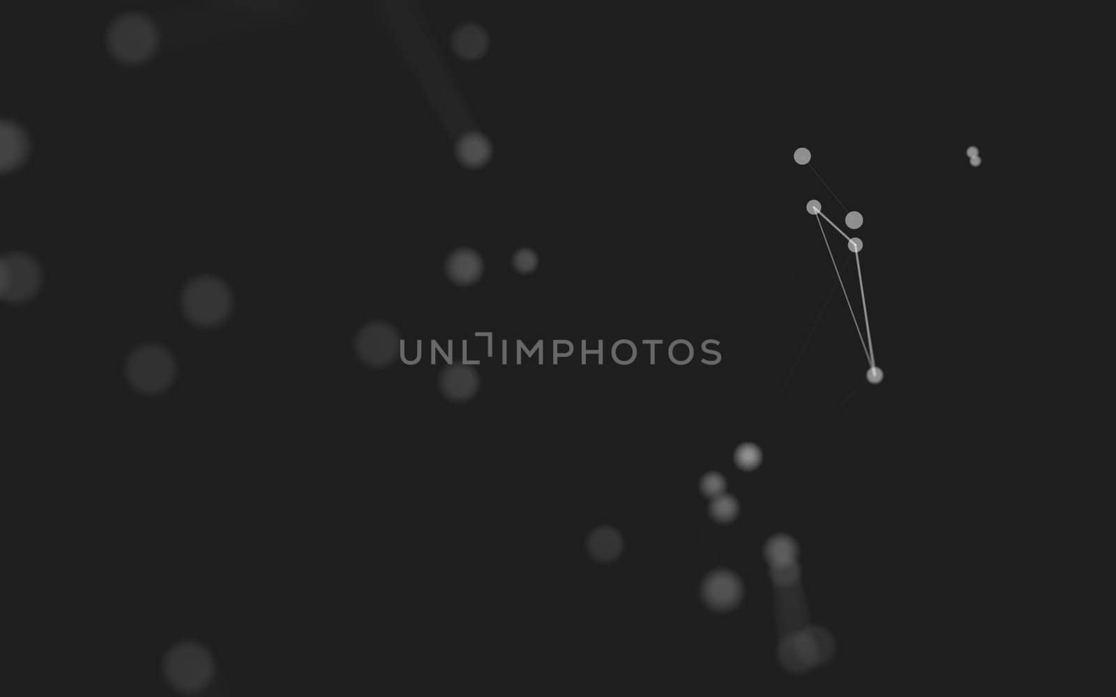 3d Abstract background. Molecules technology with polygonal shapes, connecting dots and lines. Connection structure. Big data visualization. 3d background. 